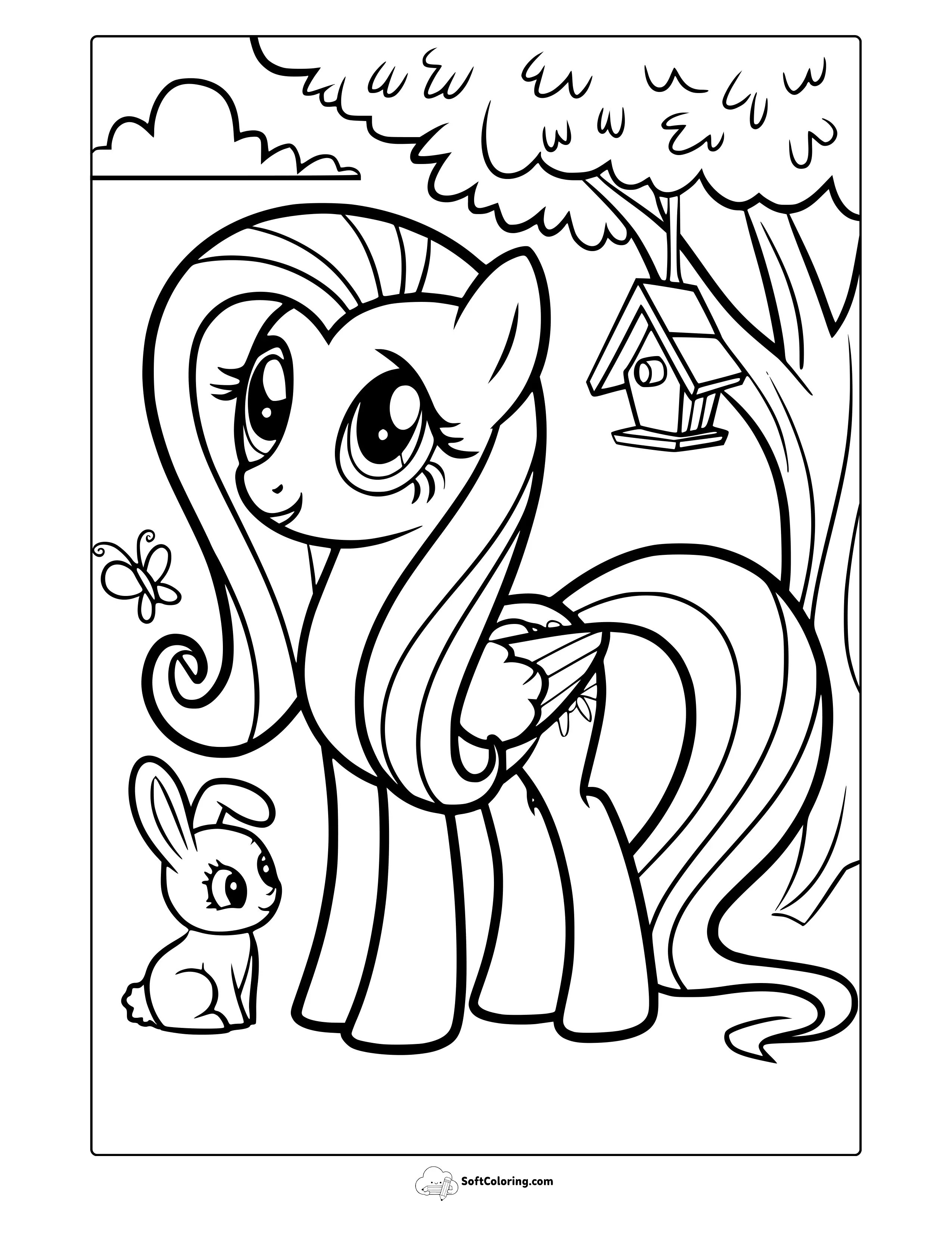 My Little Pony Coloring Page Fluttershy