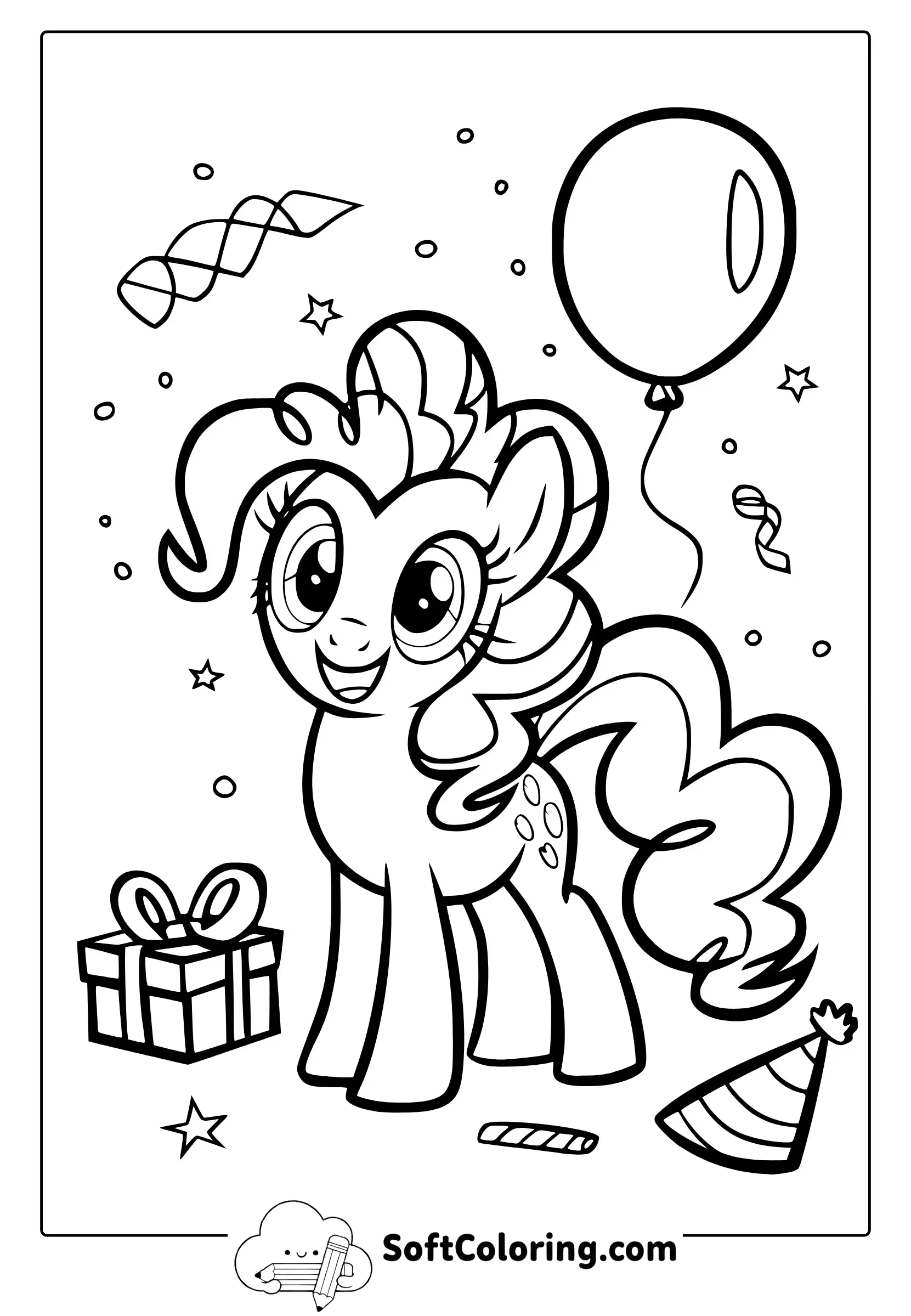 My Little Pony Coloring Page Pinkie Pie