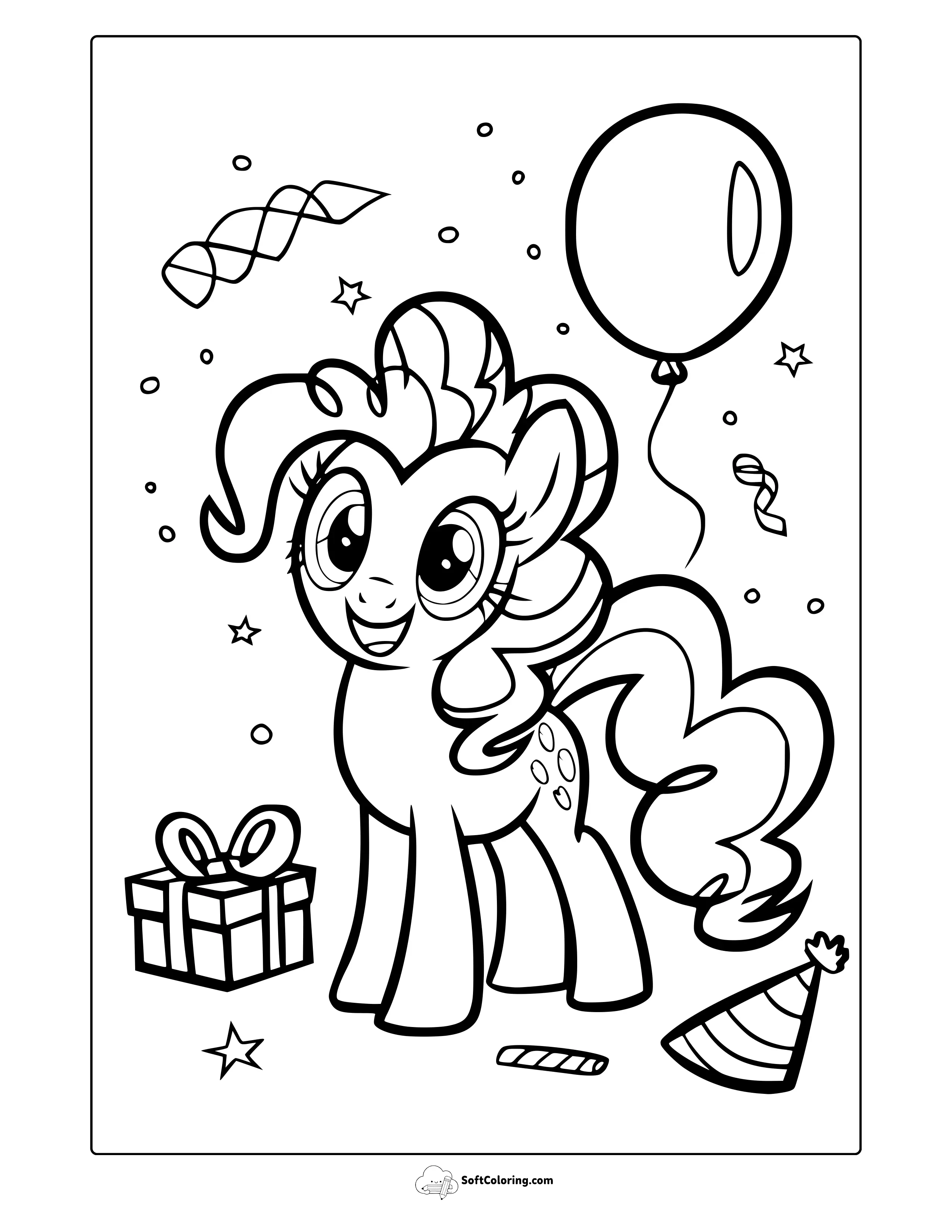 My Little Pony Coloring Page Pinkie Pie