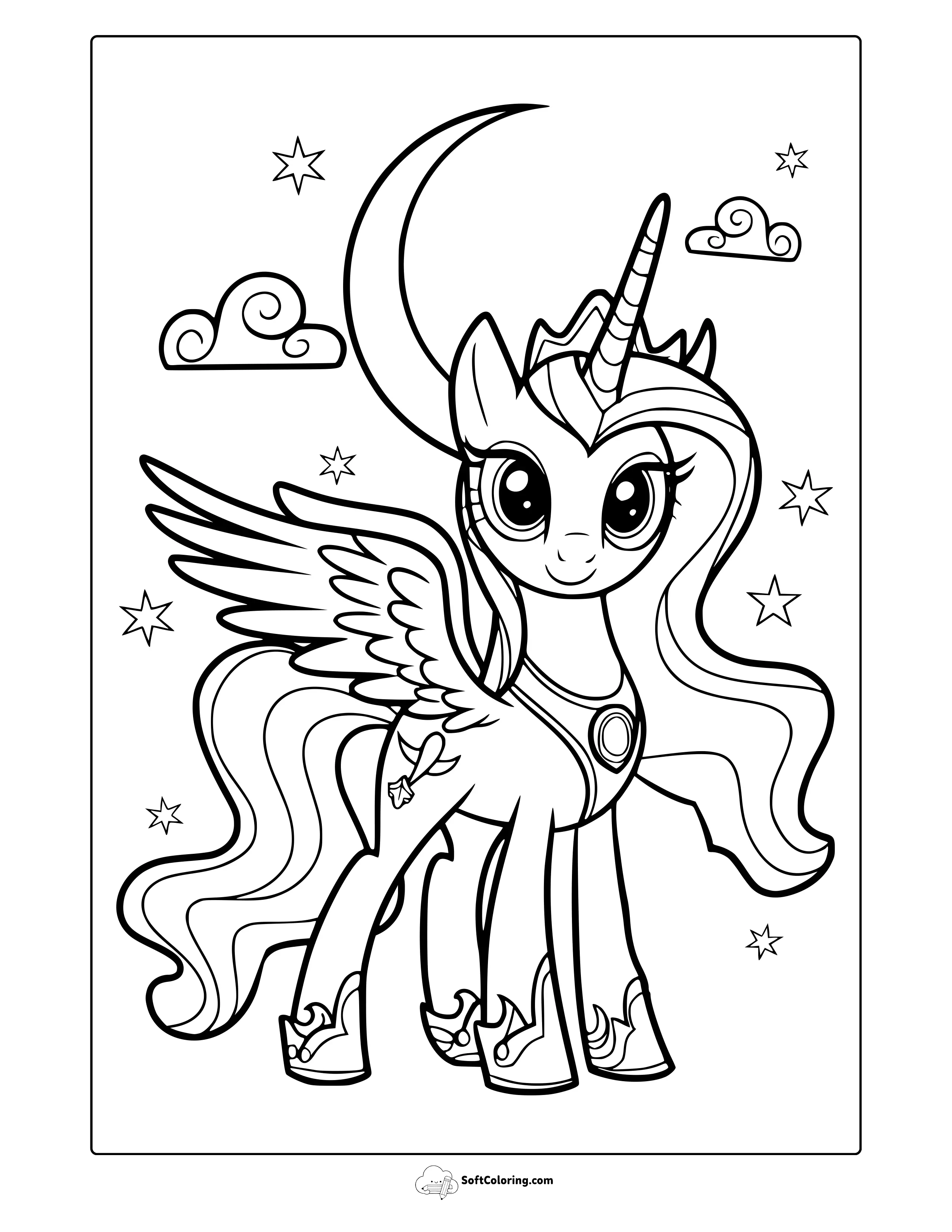 My Little Pony Coloring Page Princess Luna