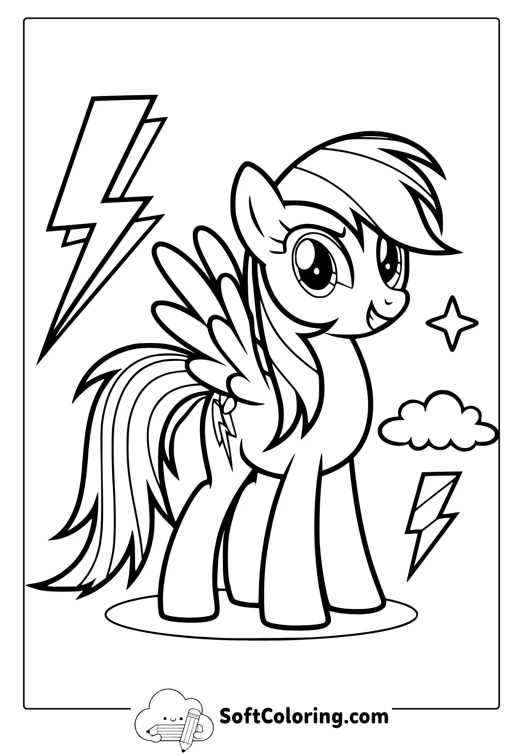 My Little Pony Coloring Page Rainbow Dash