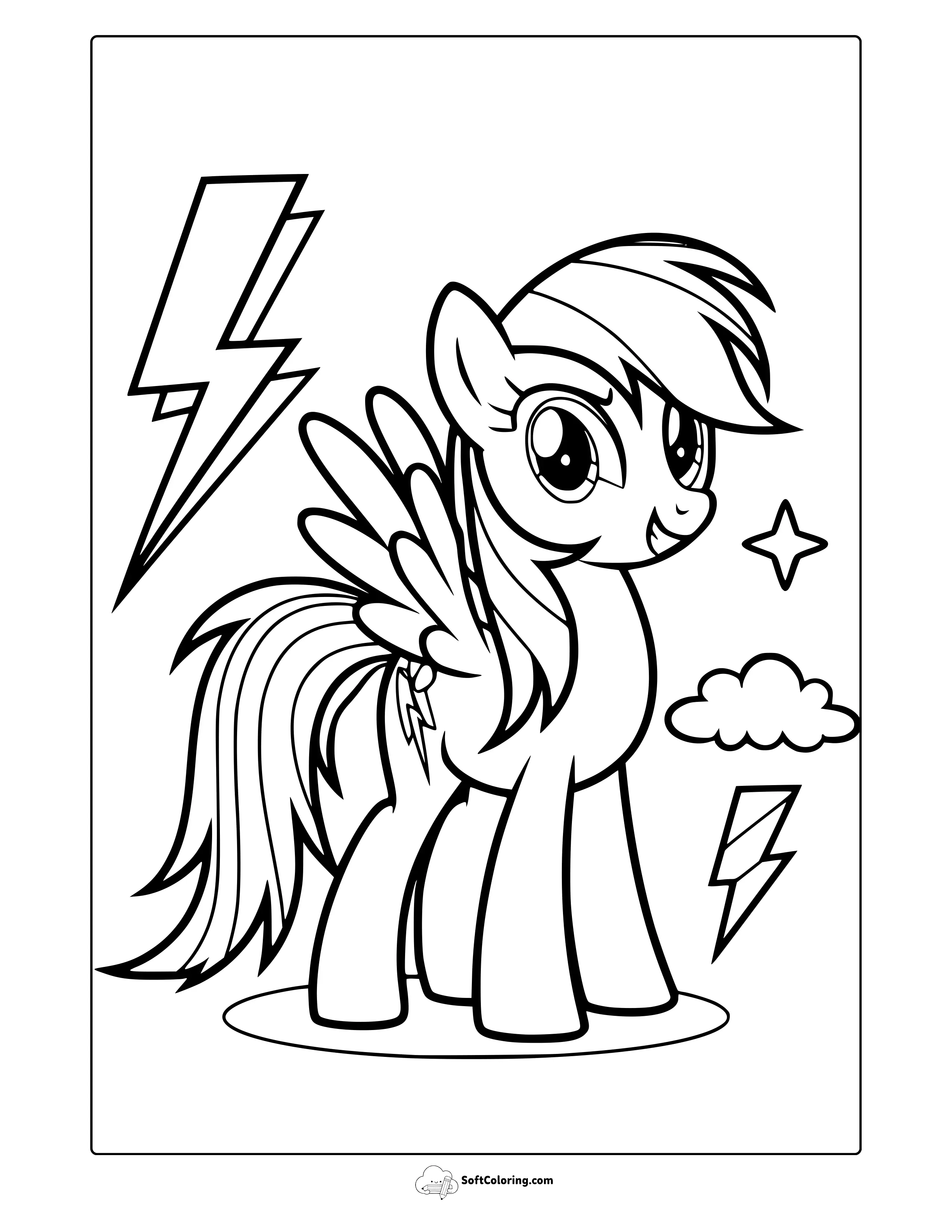 My Little Pony Coloring Page Rainbow Dash