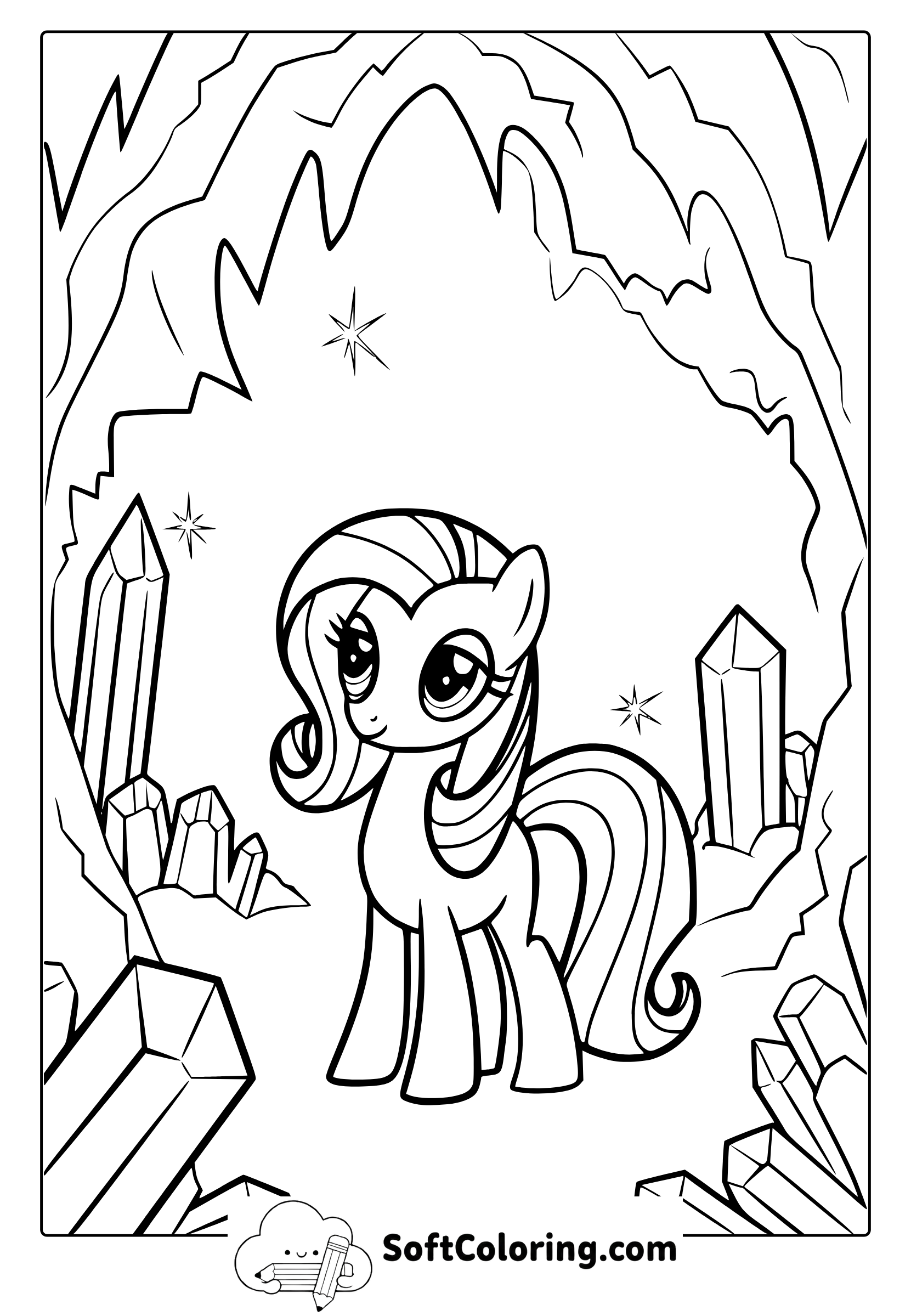 My Little Pony Crystal Cave Coloring Page