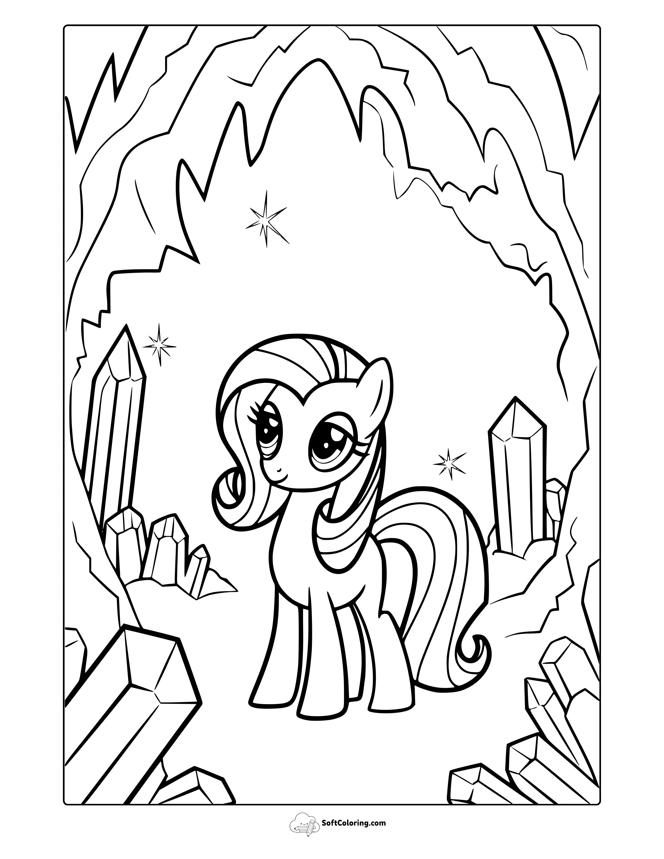 My Little Pony Crystal Cave Coloring Page