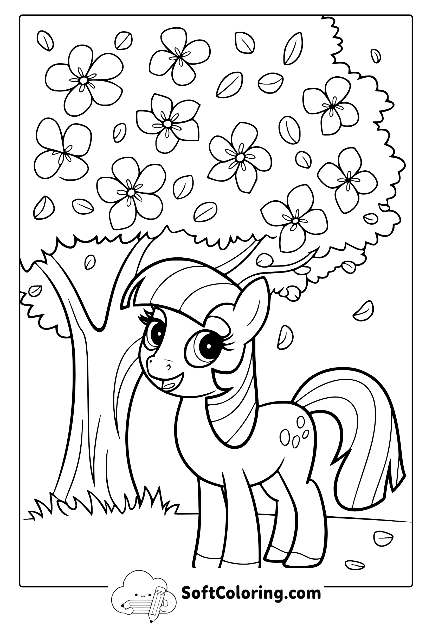 My Little Pony Friendship Blossom Coloring Page