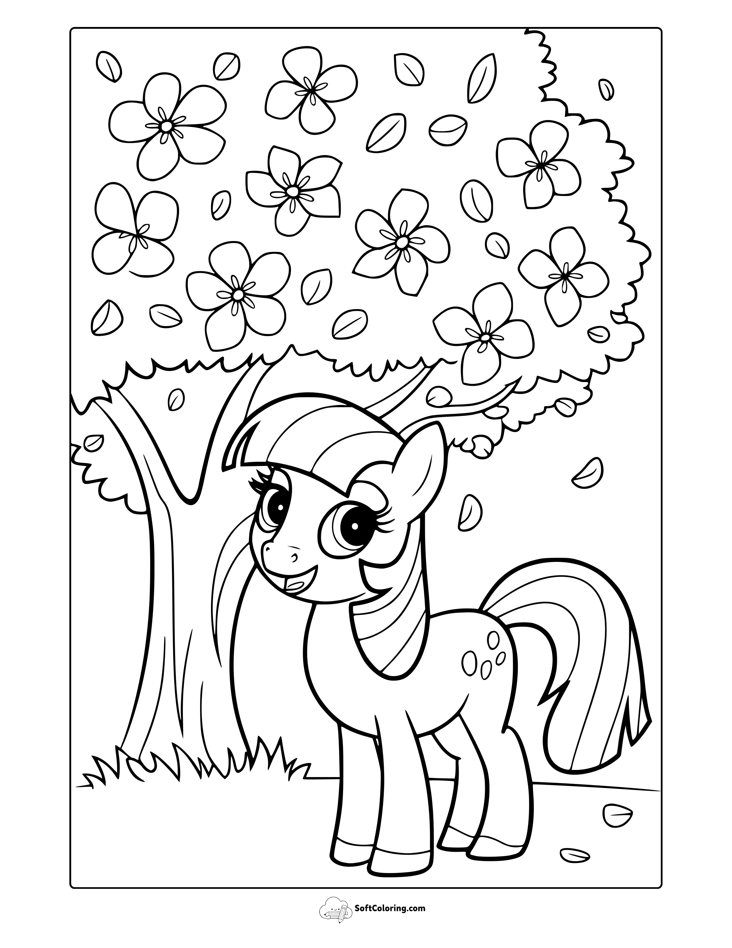 My Little Pony Friendship Blossom Coloring Page