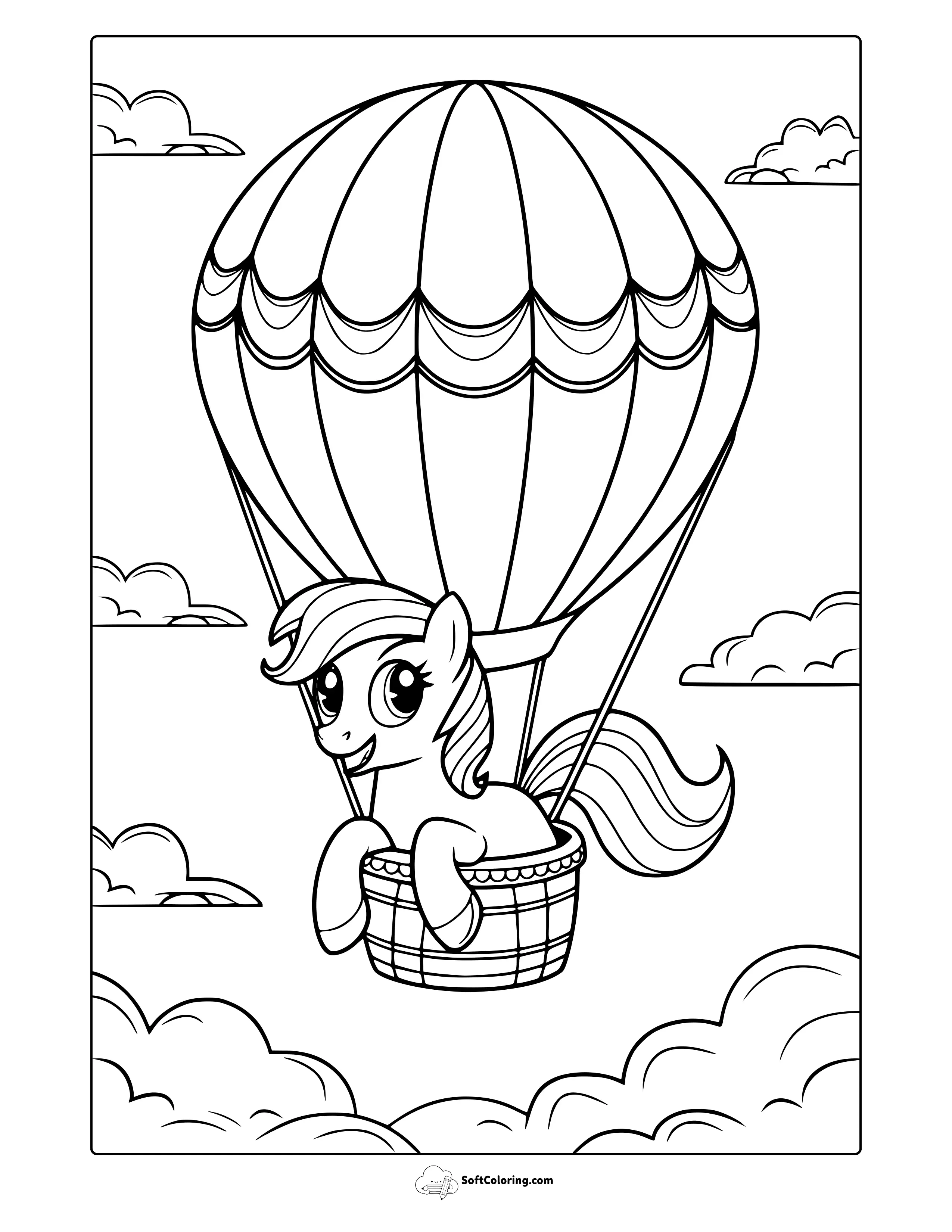 My Little Pony Hot Air Balloon Adventure Coloring Page