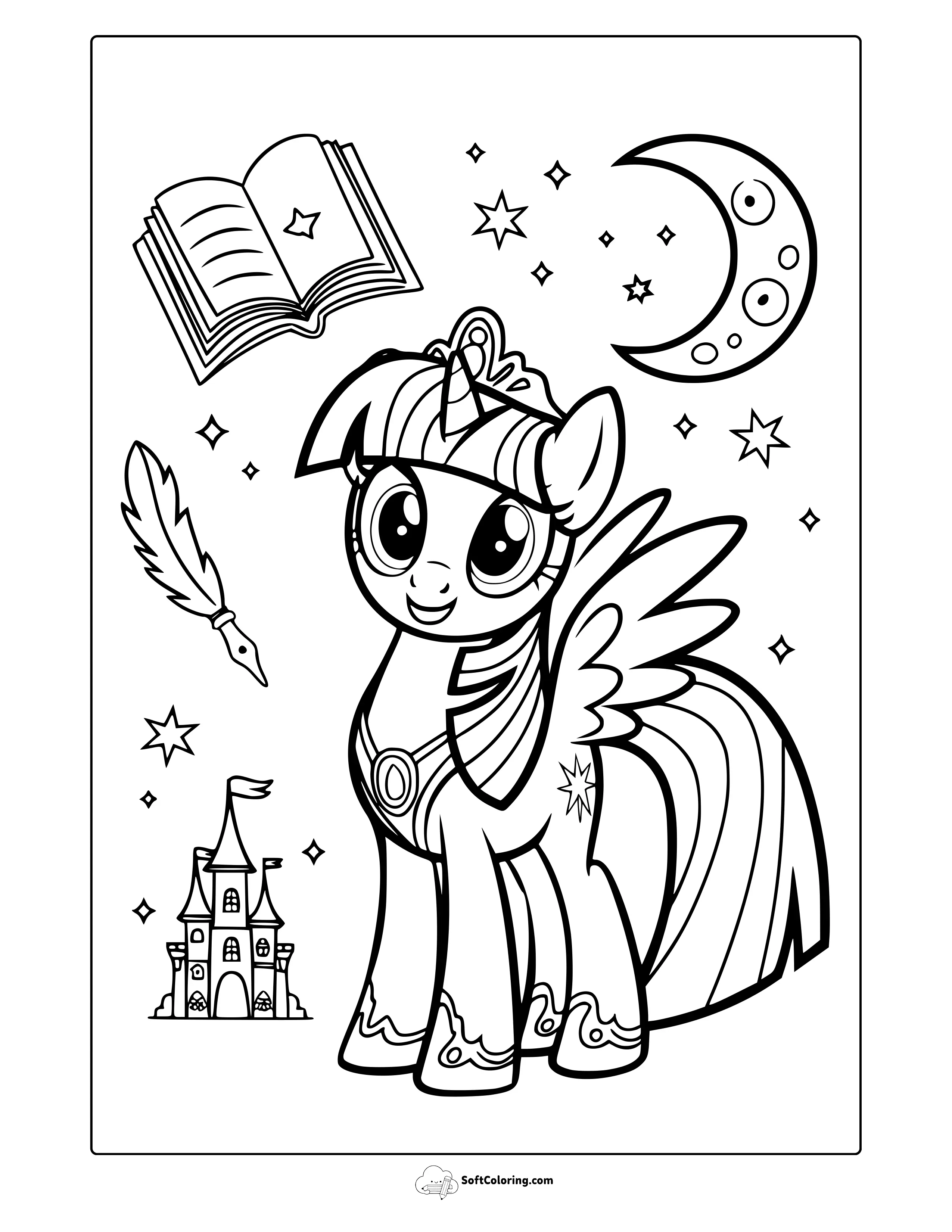 My Little Pony Princess Twilight Sparkle Coloring Page
