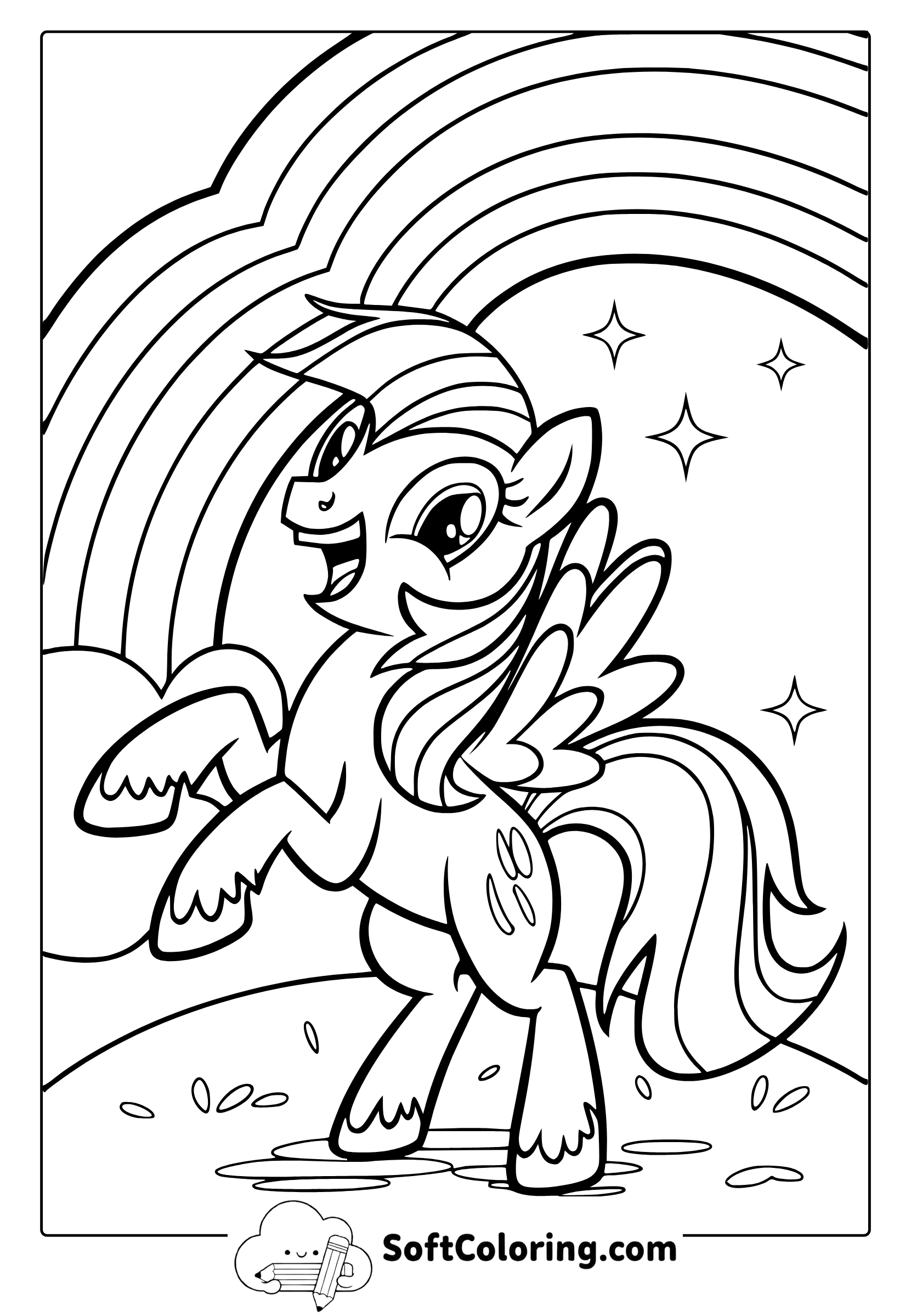 My Little Pony Rainbow Dance Coloring Page
