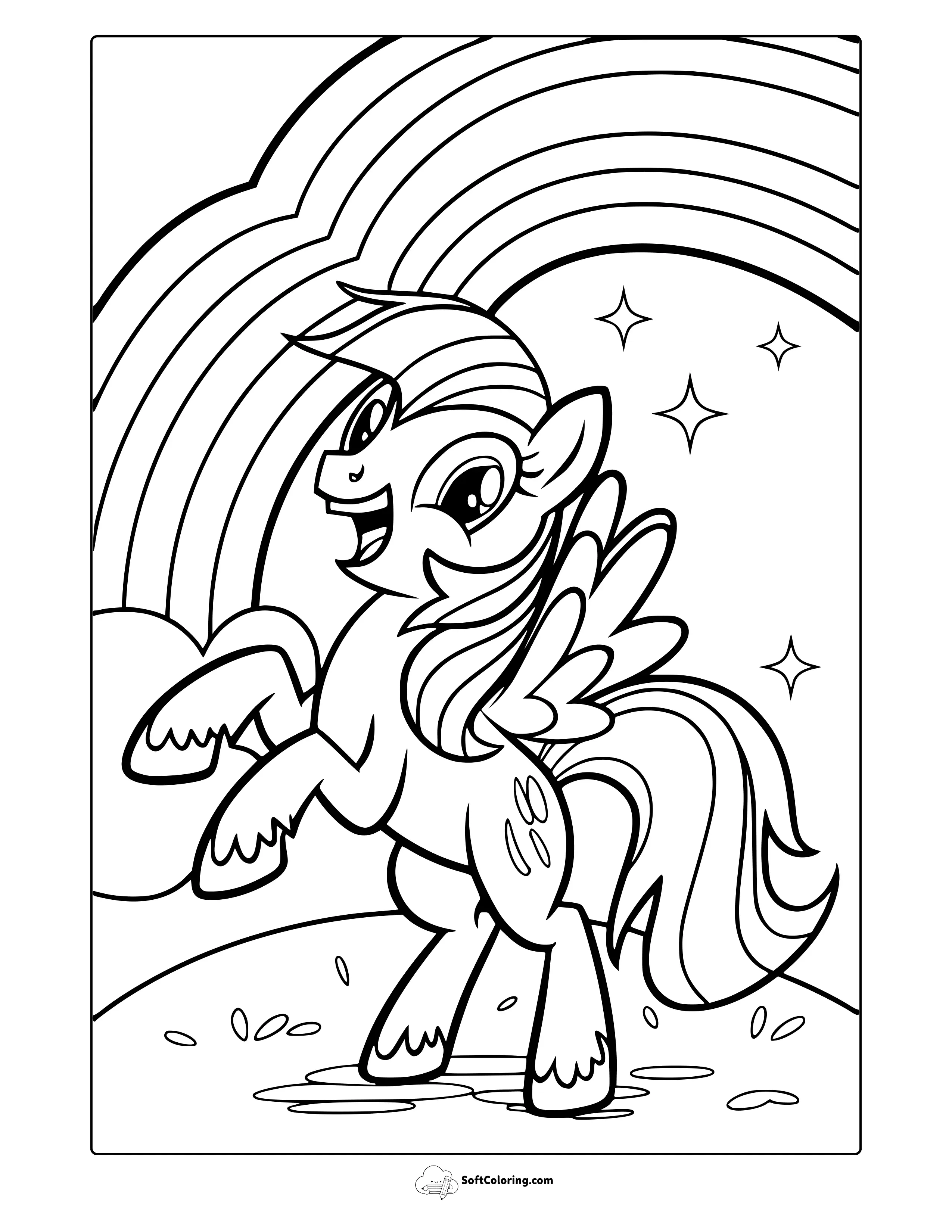 My Little Pony Rainbow Dance Coloring Page