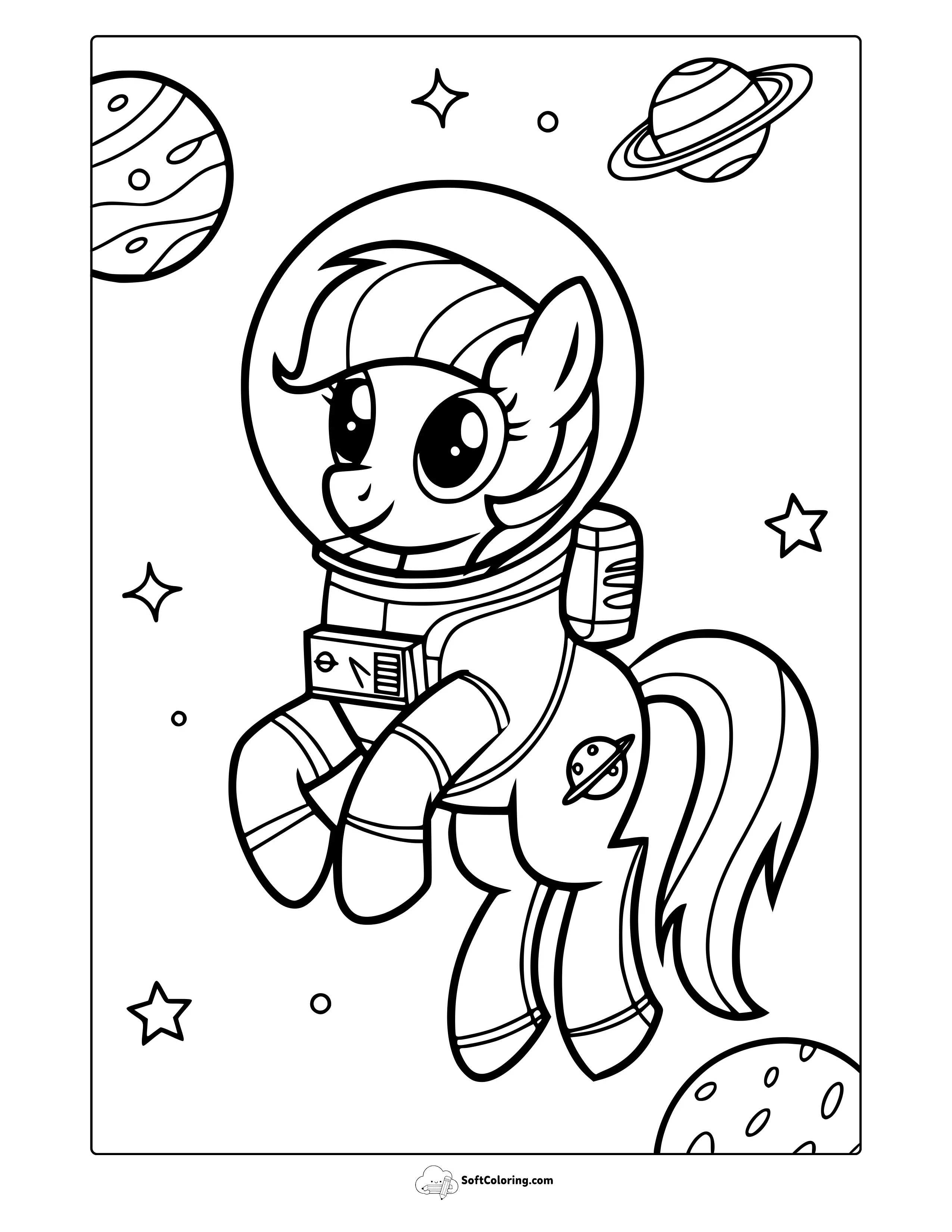 My Little Pony Space Explorer Coloring Page
