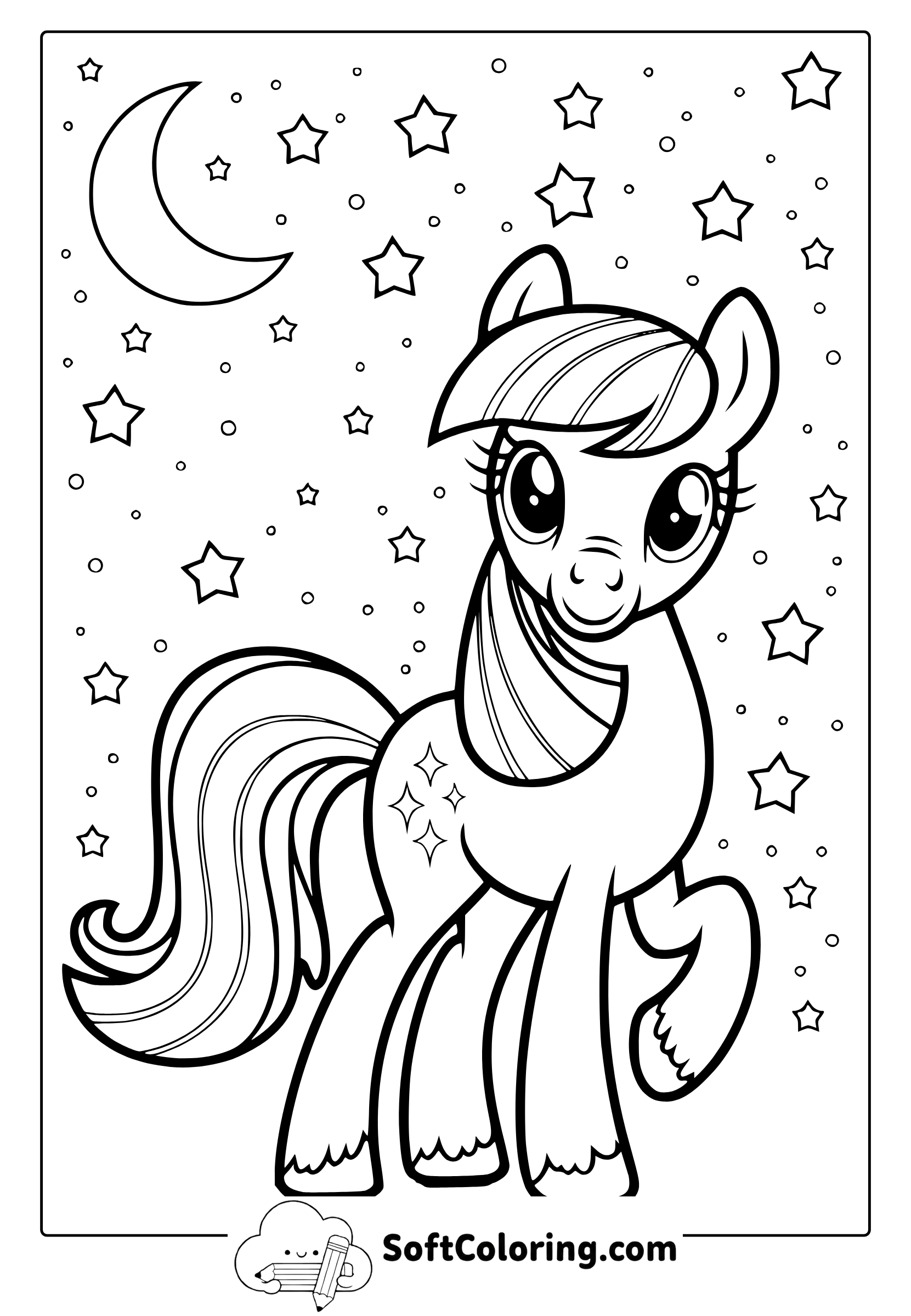 My Little Pony Starlit Sky Coloring Page