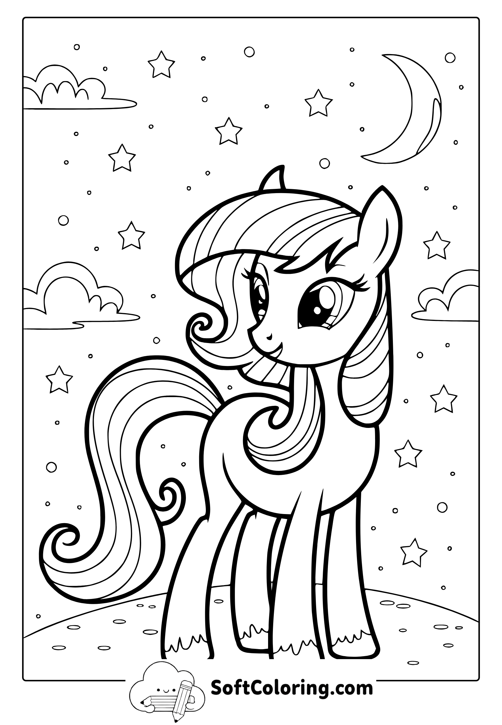 My Little Pony Starry Night Coloring Page