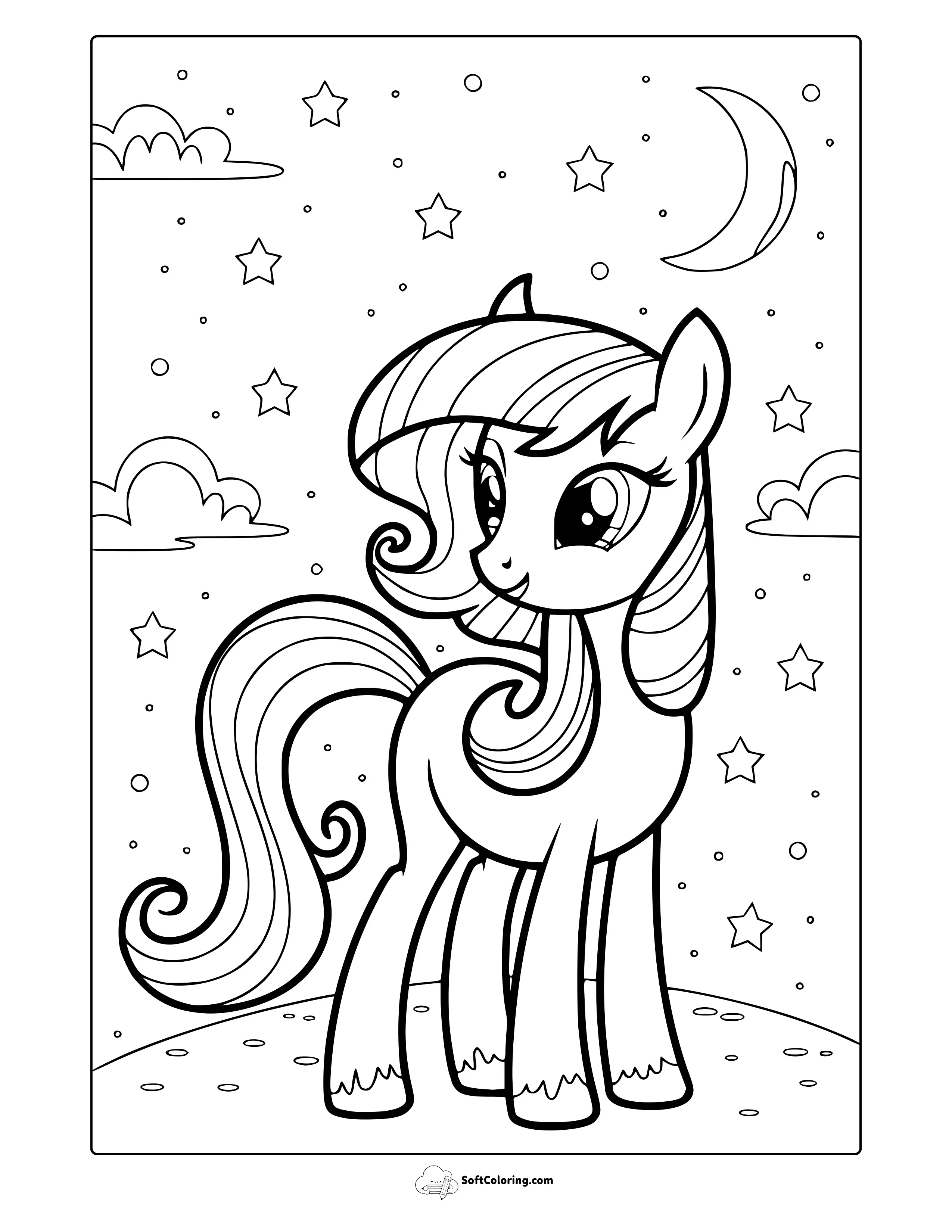 My Little Pony Starry Night Coloring Page