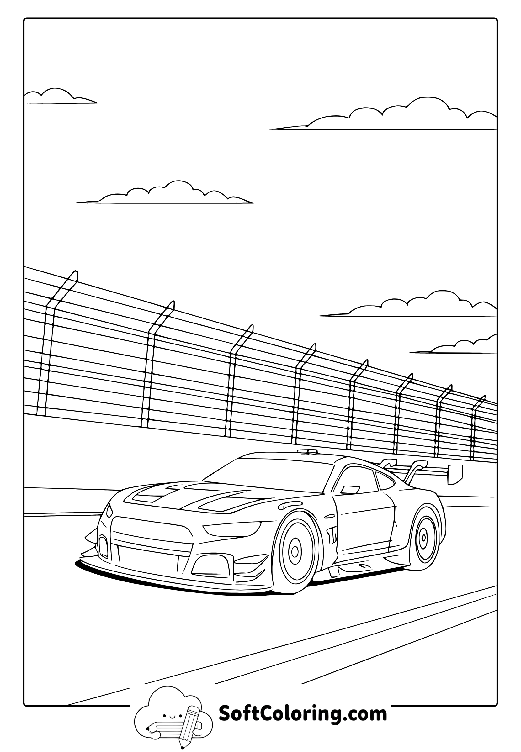 Nascar Coloring Page