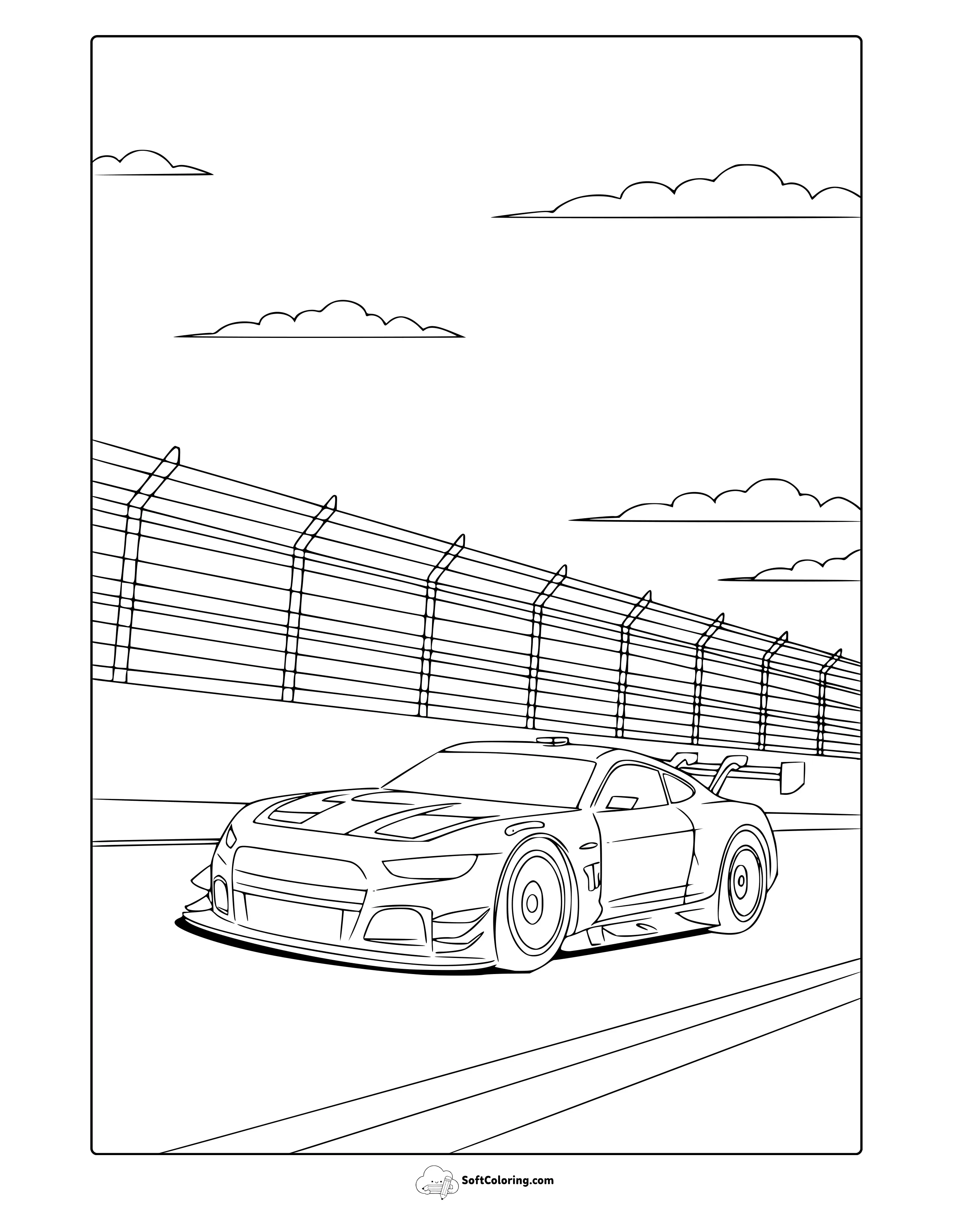 Nascar Coloring Page