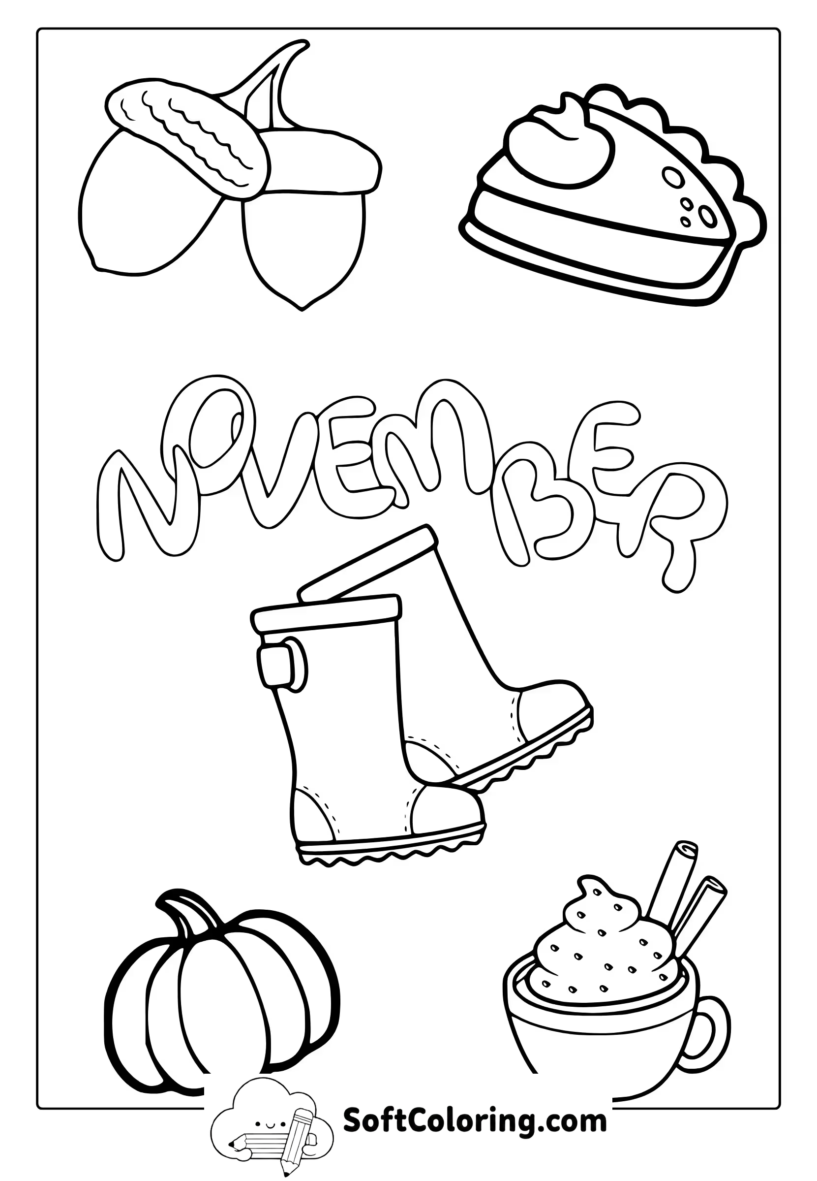 november boots coloring page