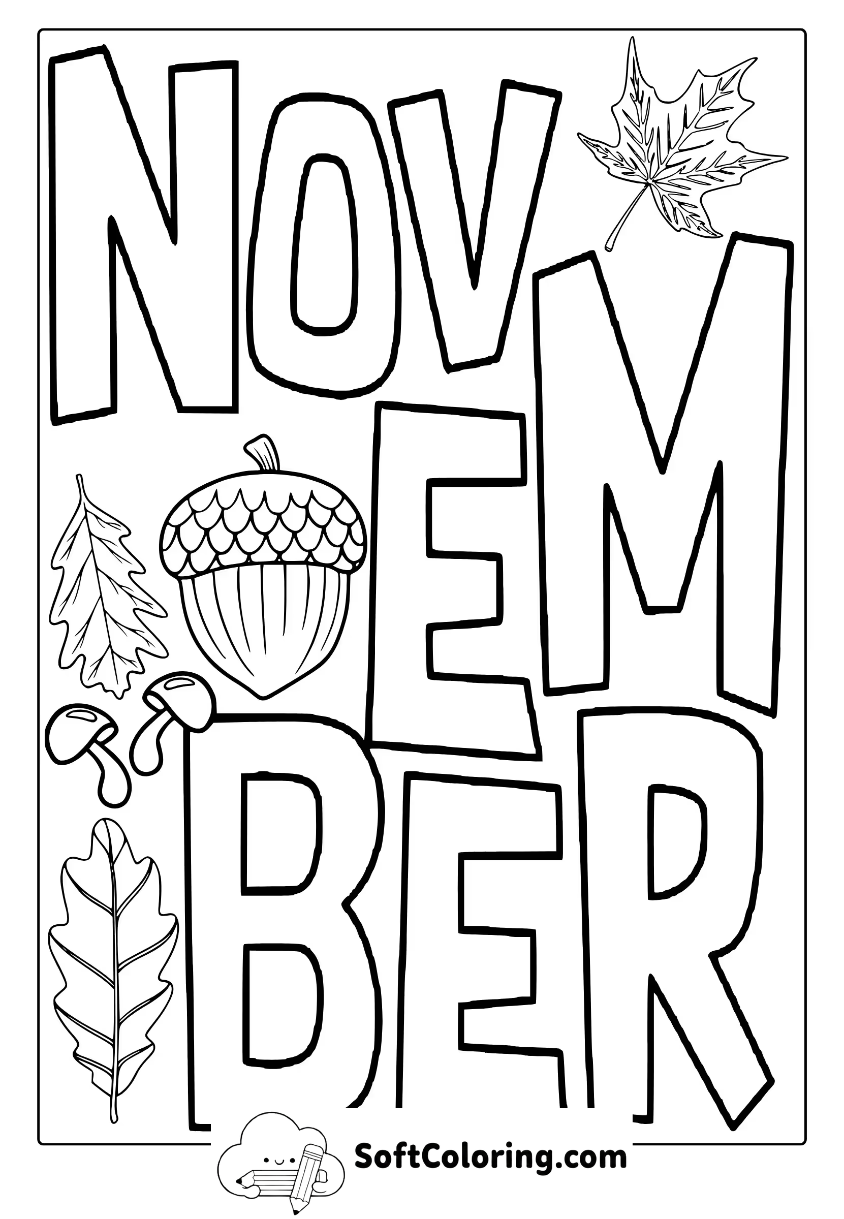 november coloring sheet