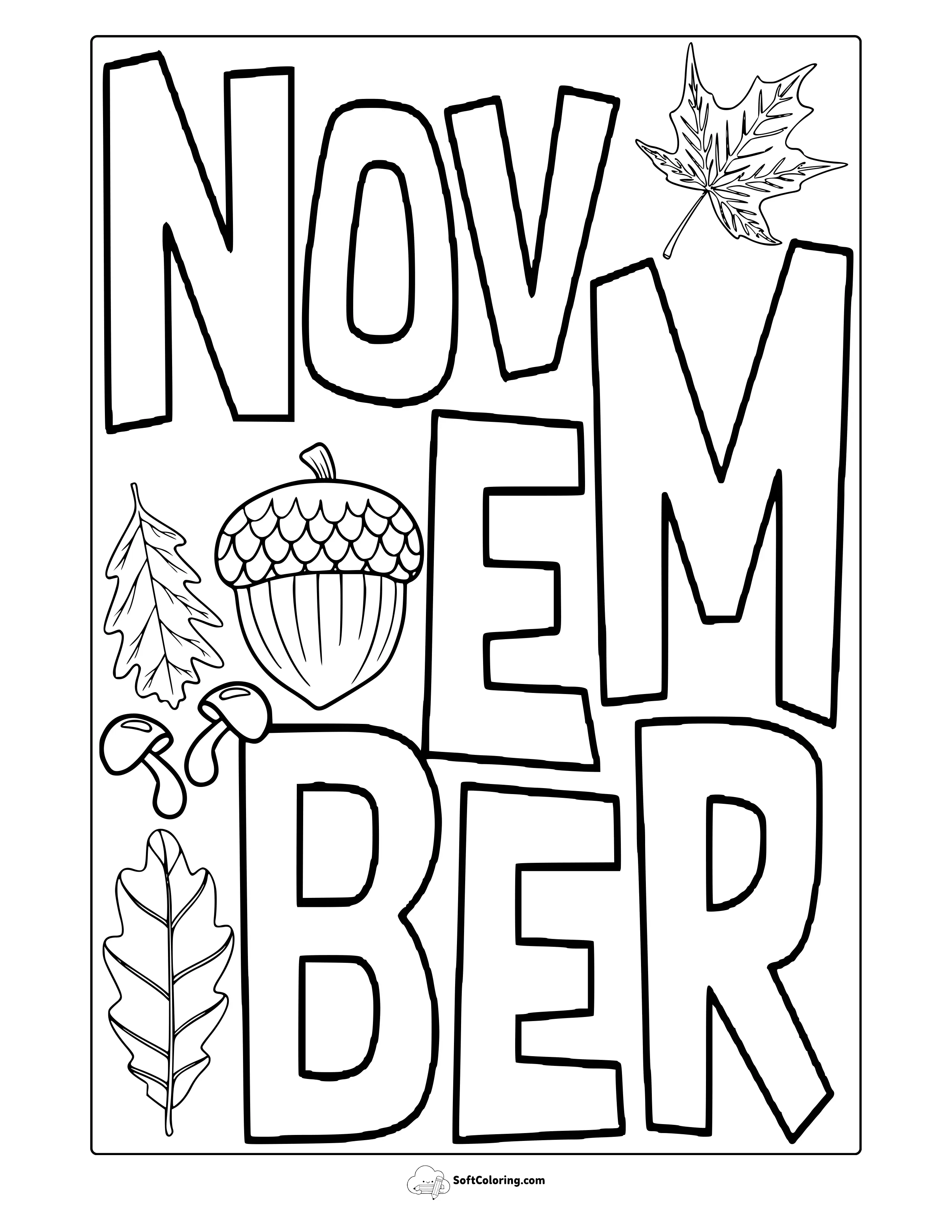November Coloring Sheet