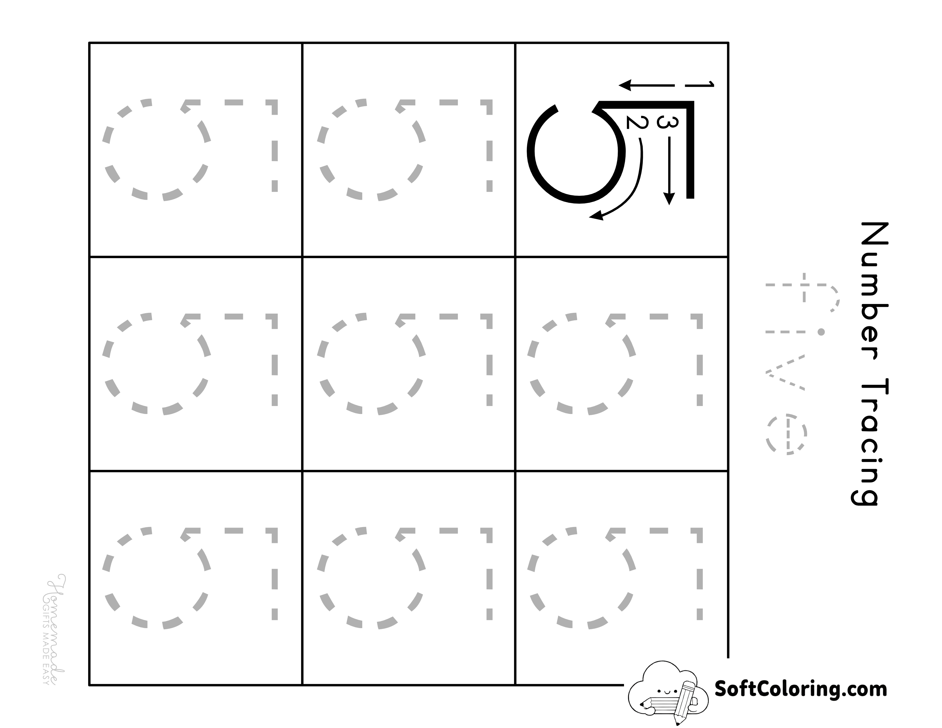 Number 5 Tracing Worksheet