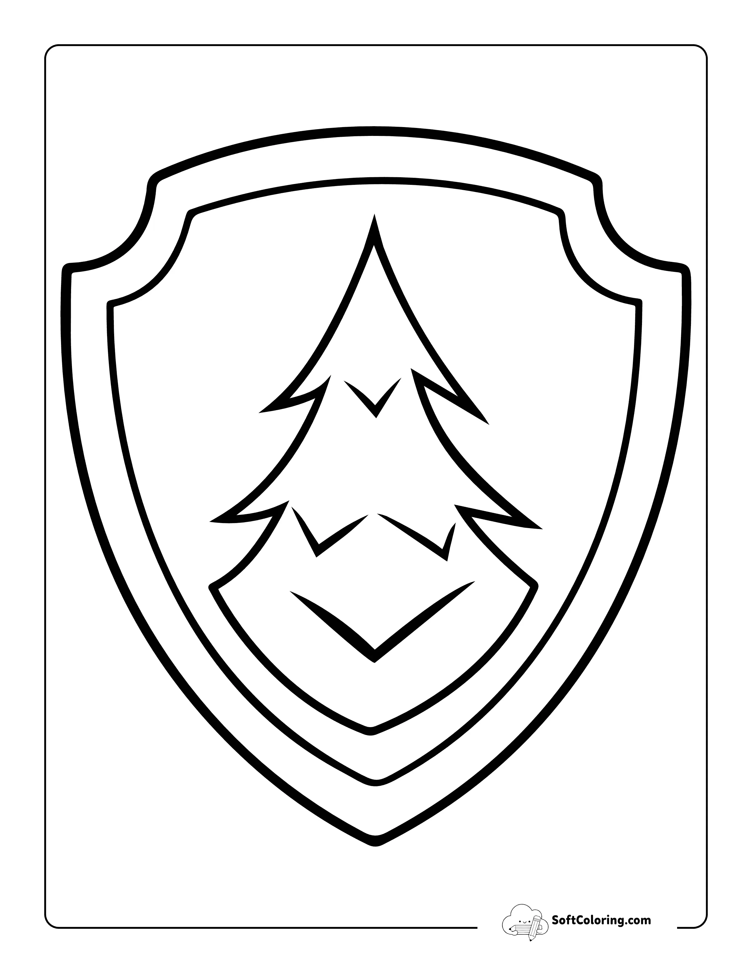 Everest Badge Outline Printable Inspired By Paw Patrol