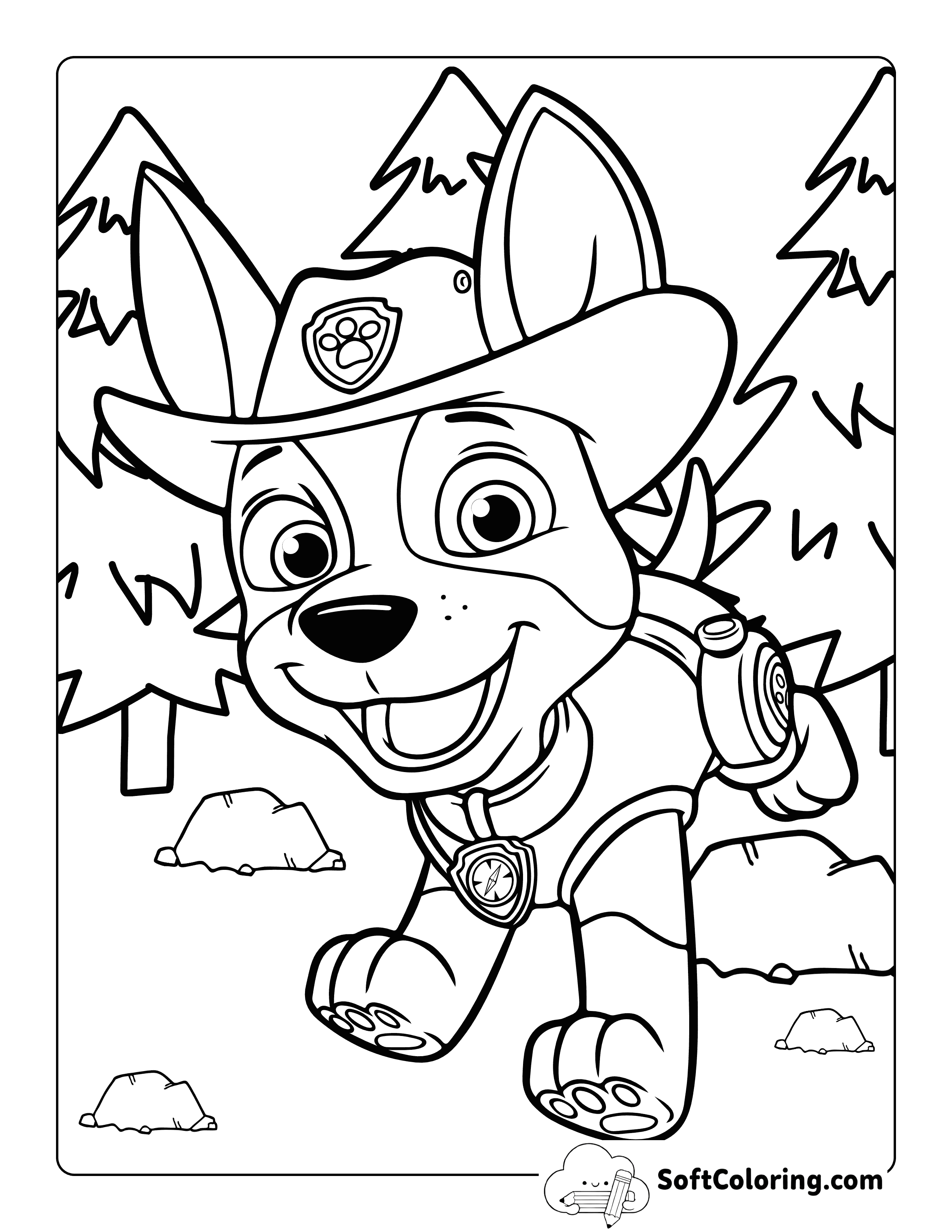 Easy Tracker-Inspired Coloring Page