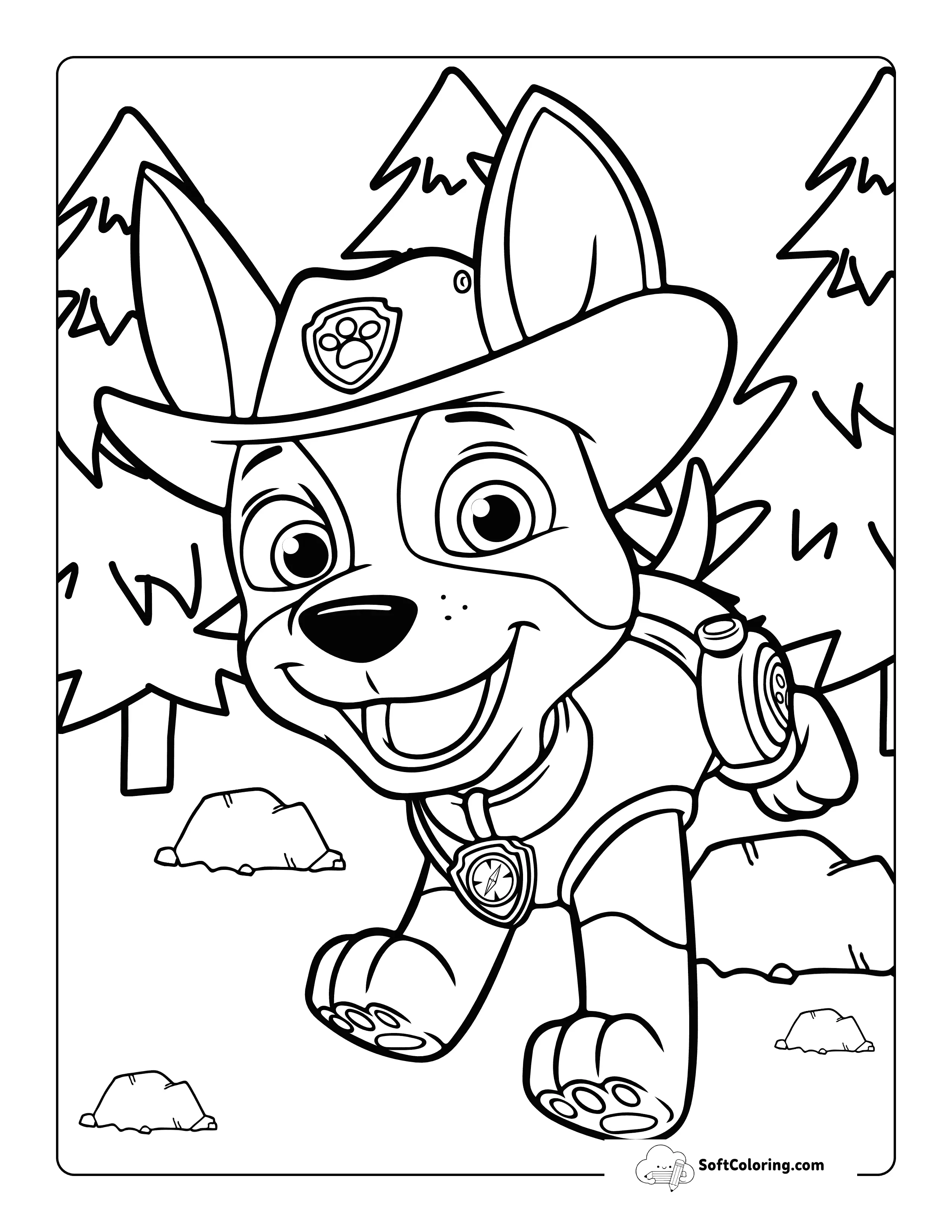 Easy Tracker-Inspired Coloring Page