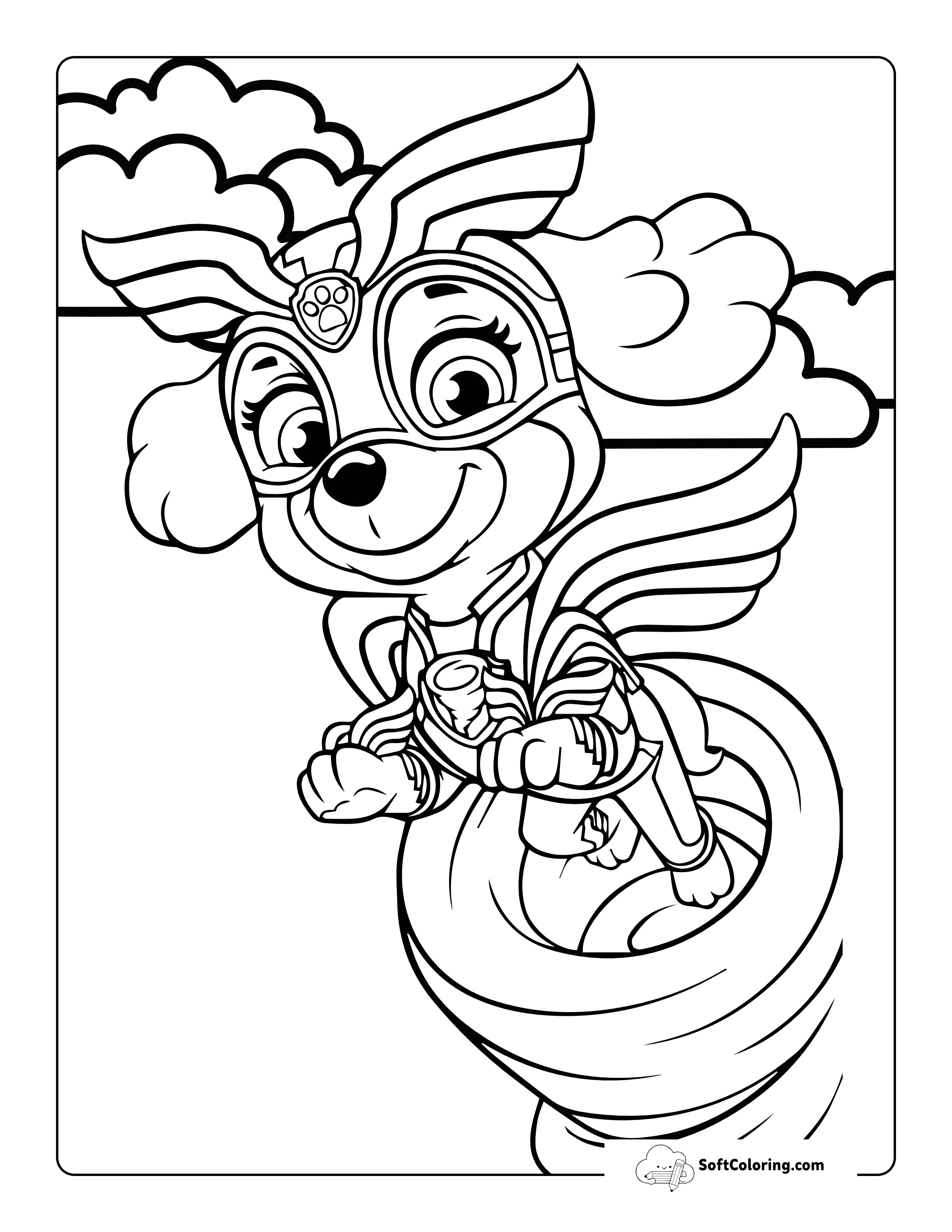 Cool Skye Flying Tornado Mighty Pups-Inspired Printable