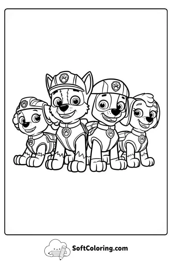 Paw Patrol Movie Coloring Page