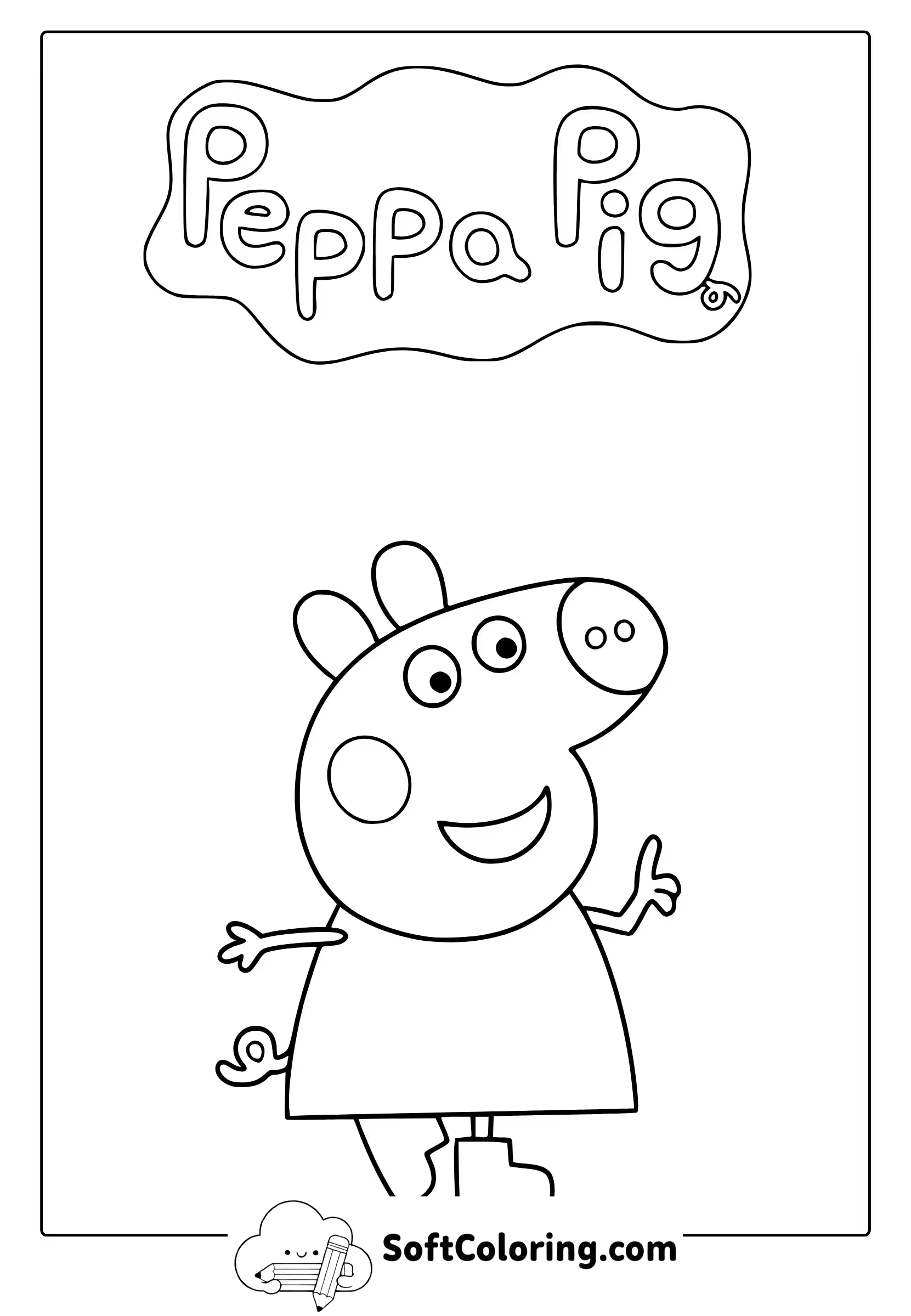 peppa pig coloring page
