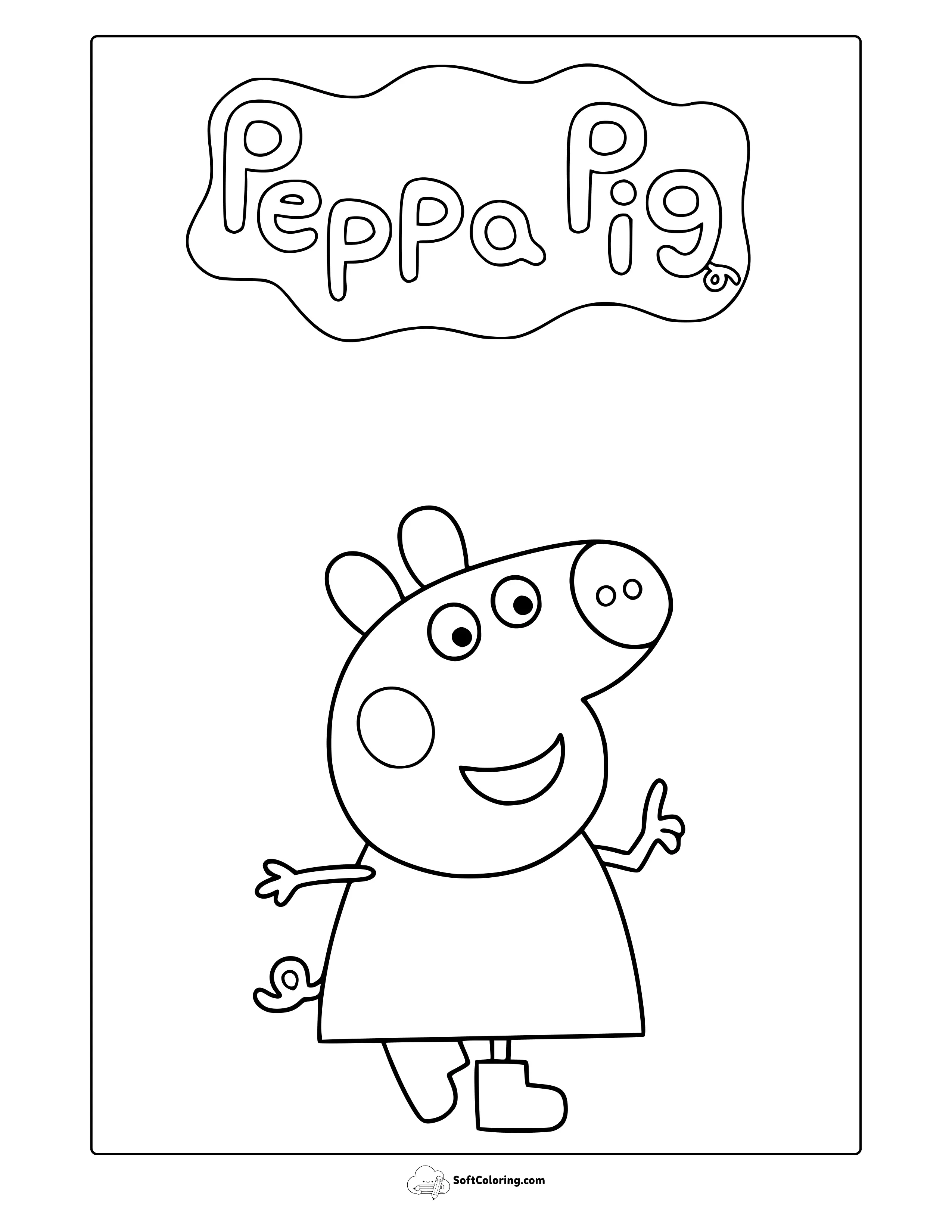 Peppa Pig Coloring Page