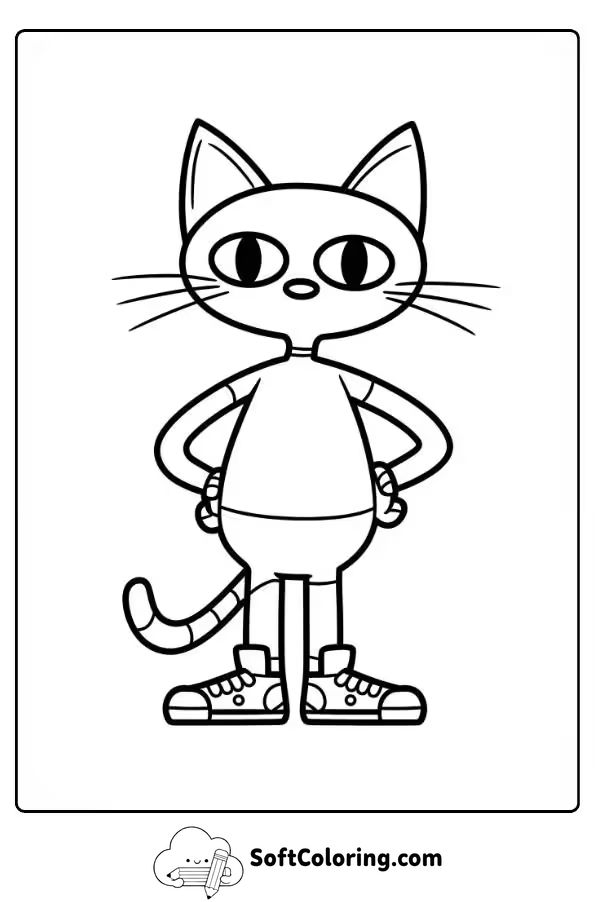 Pete The Cat Coloring Page