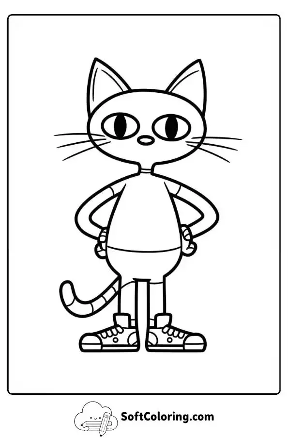 Pete The Cat Coloring Page