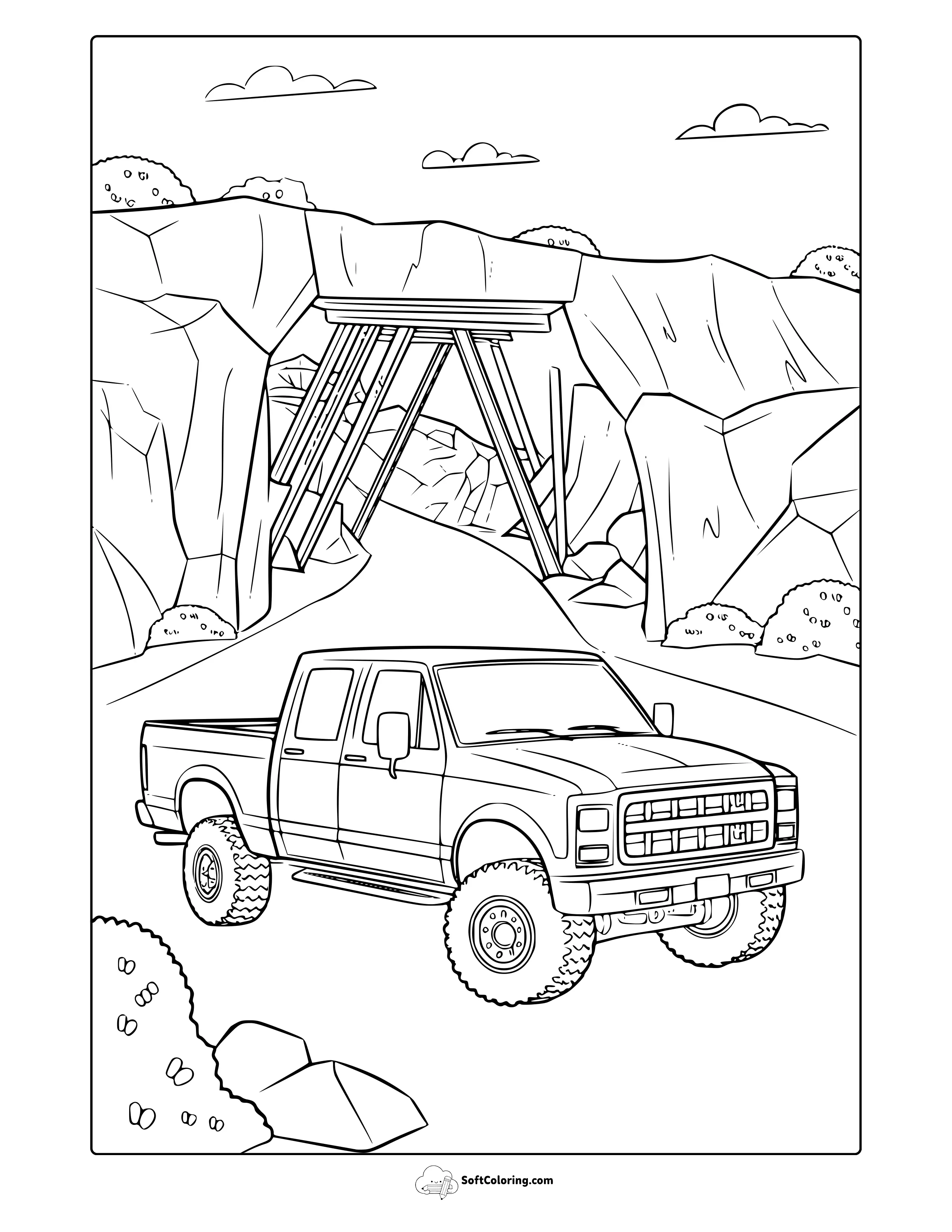 Pick Up Truck Coloring Page
