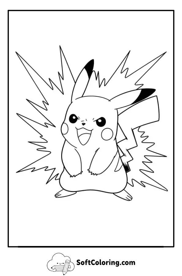 Pokemon Coloring Page Pikachu