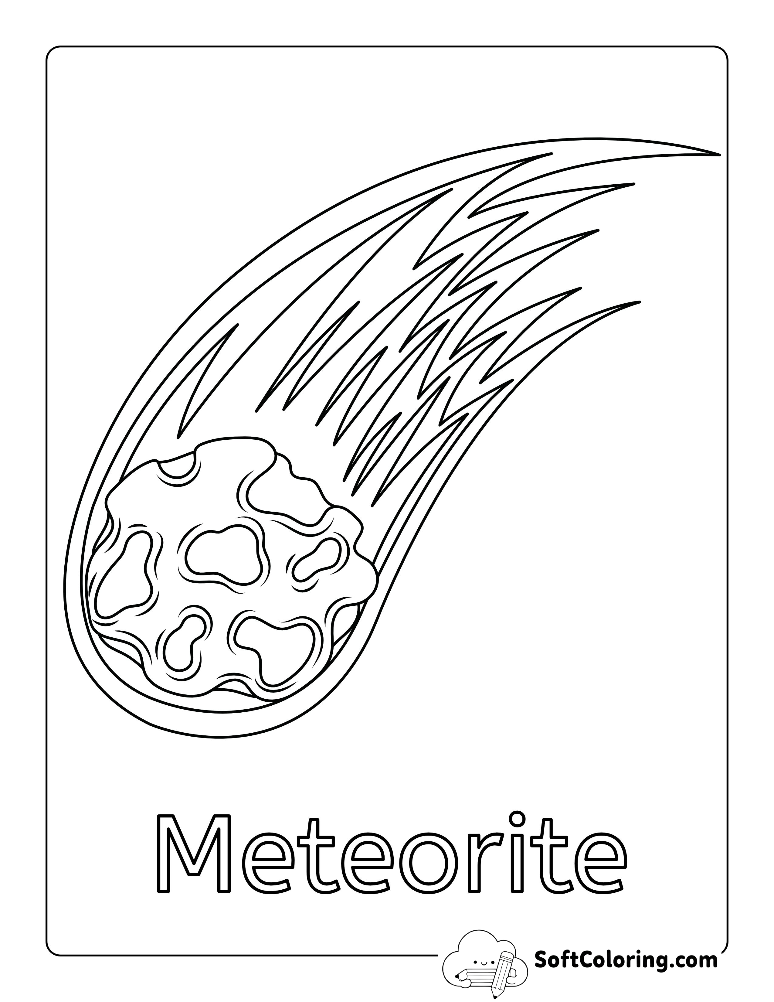 Printable Meteorite Picture to Color in