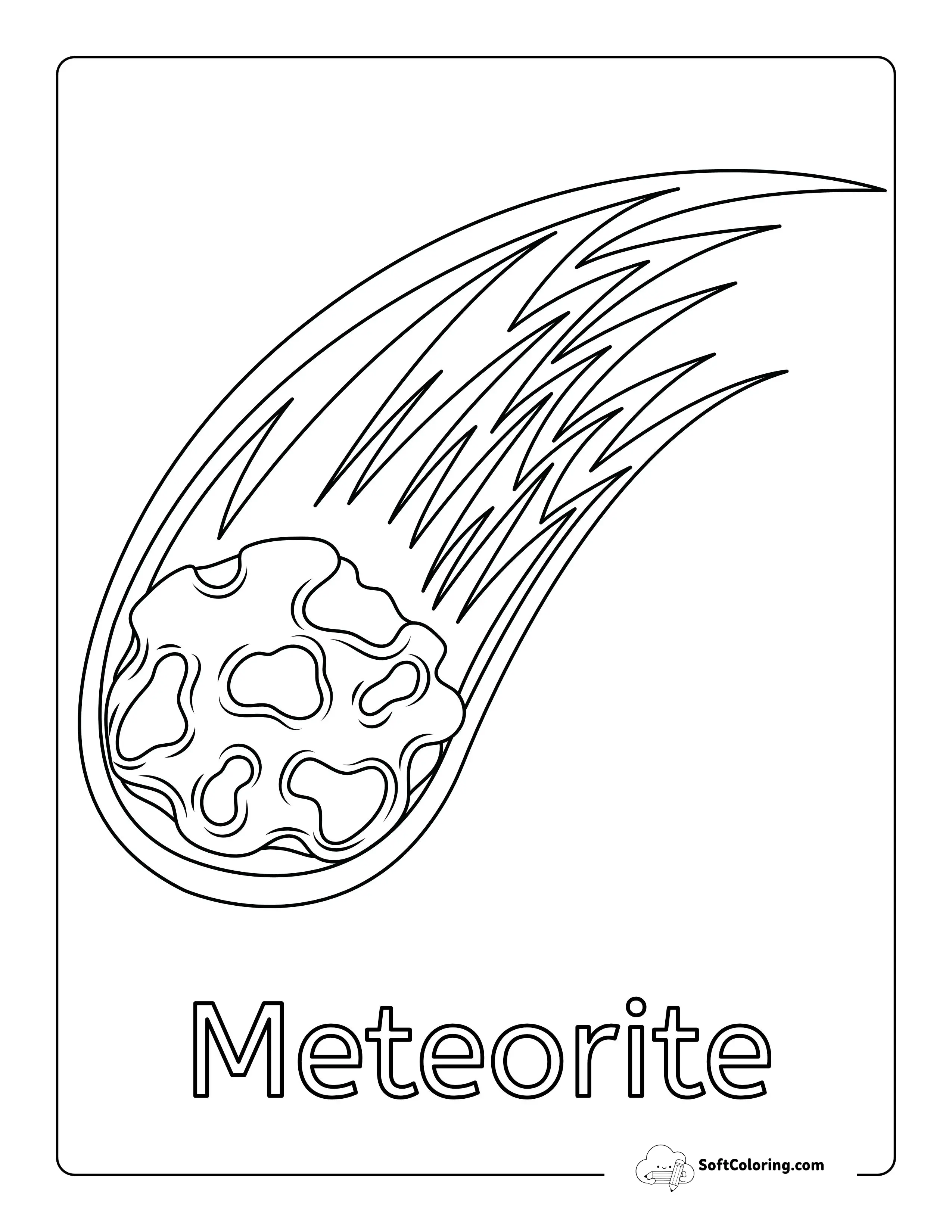 Printable Meteorite Picture To Color In