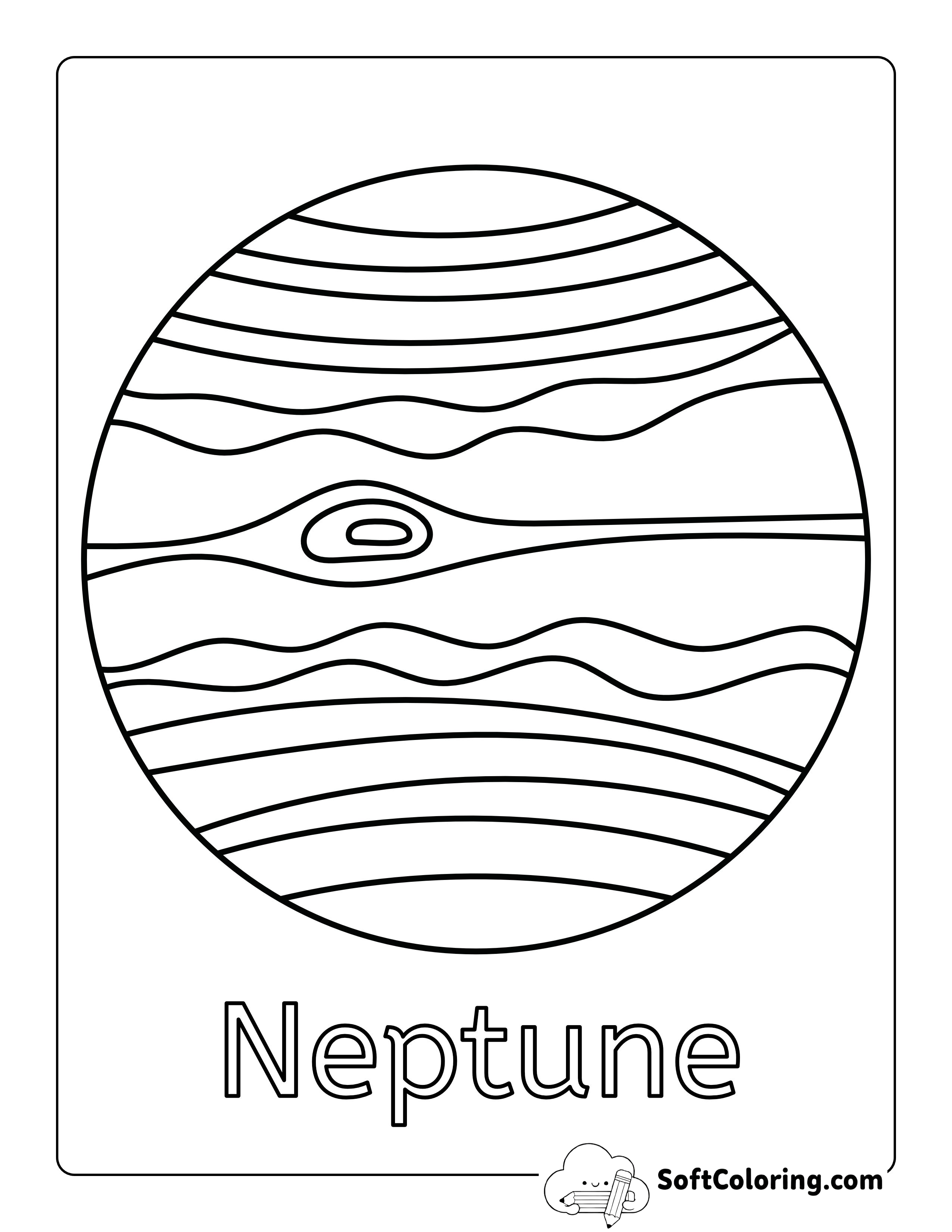 Planet Neptune Coloring Page