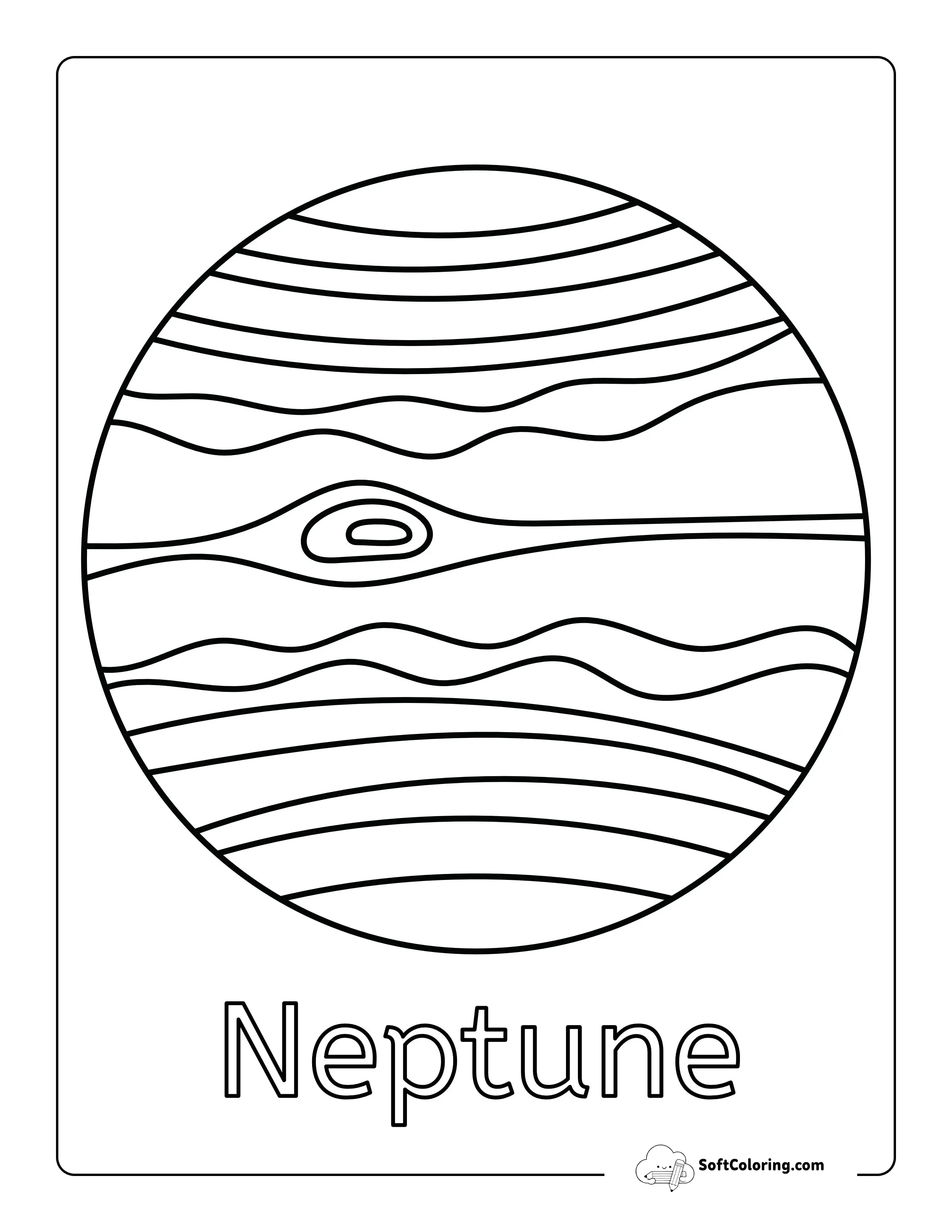 Planet Neptune Coloring Page