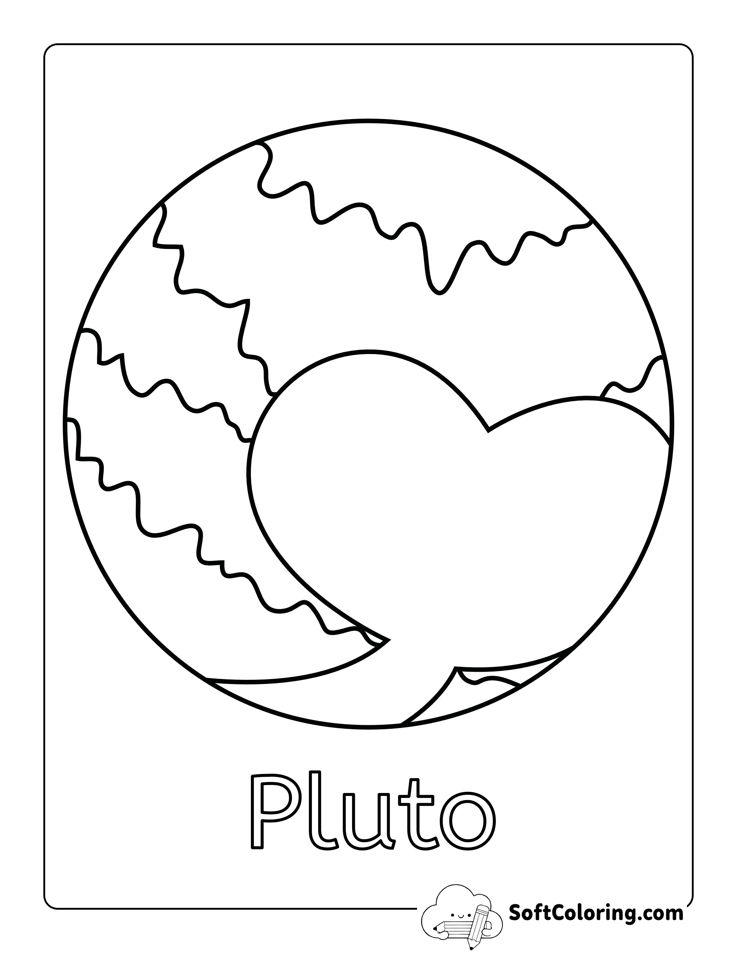 Dwarf Planet Pluto Coloring Page