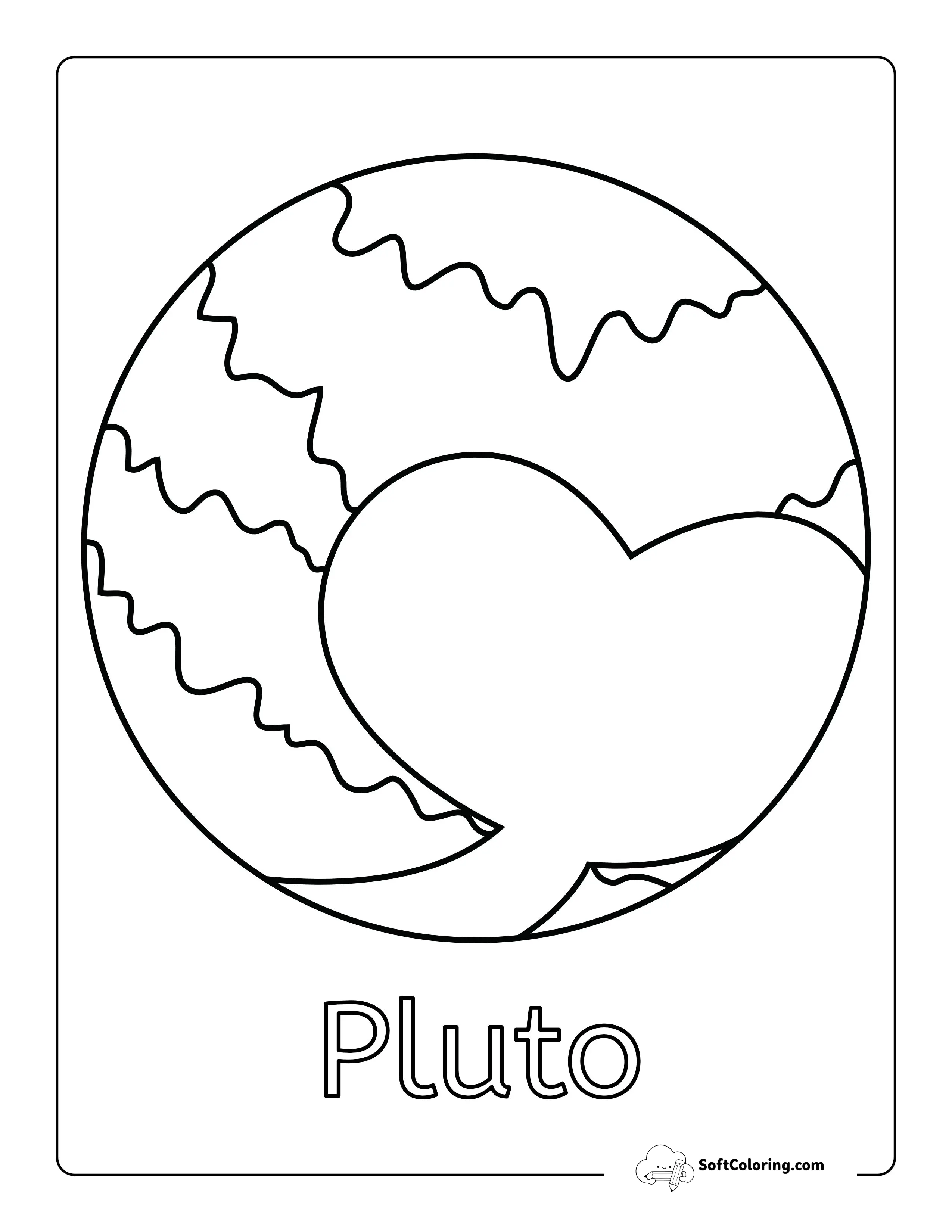 Dwarf Planet Pluto Coloring Page