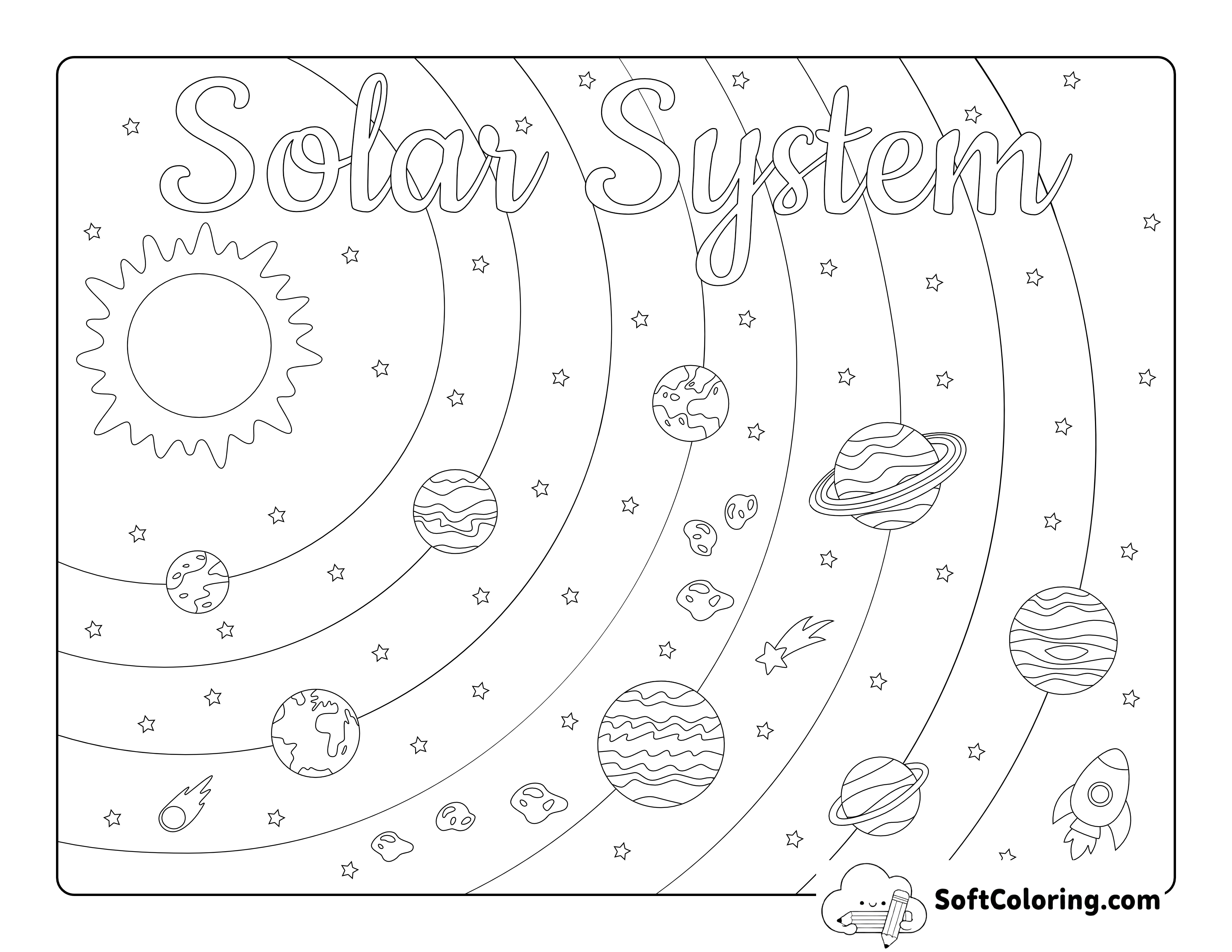 Solar System Coloring Sheet
