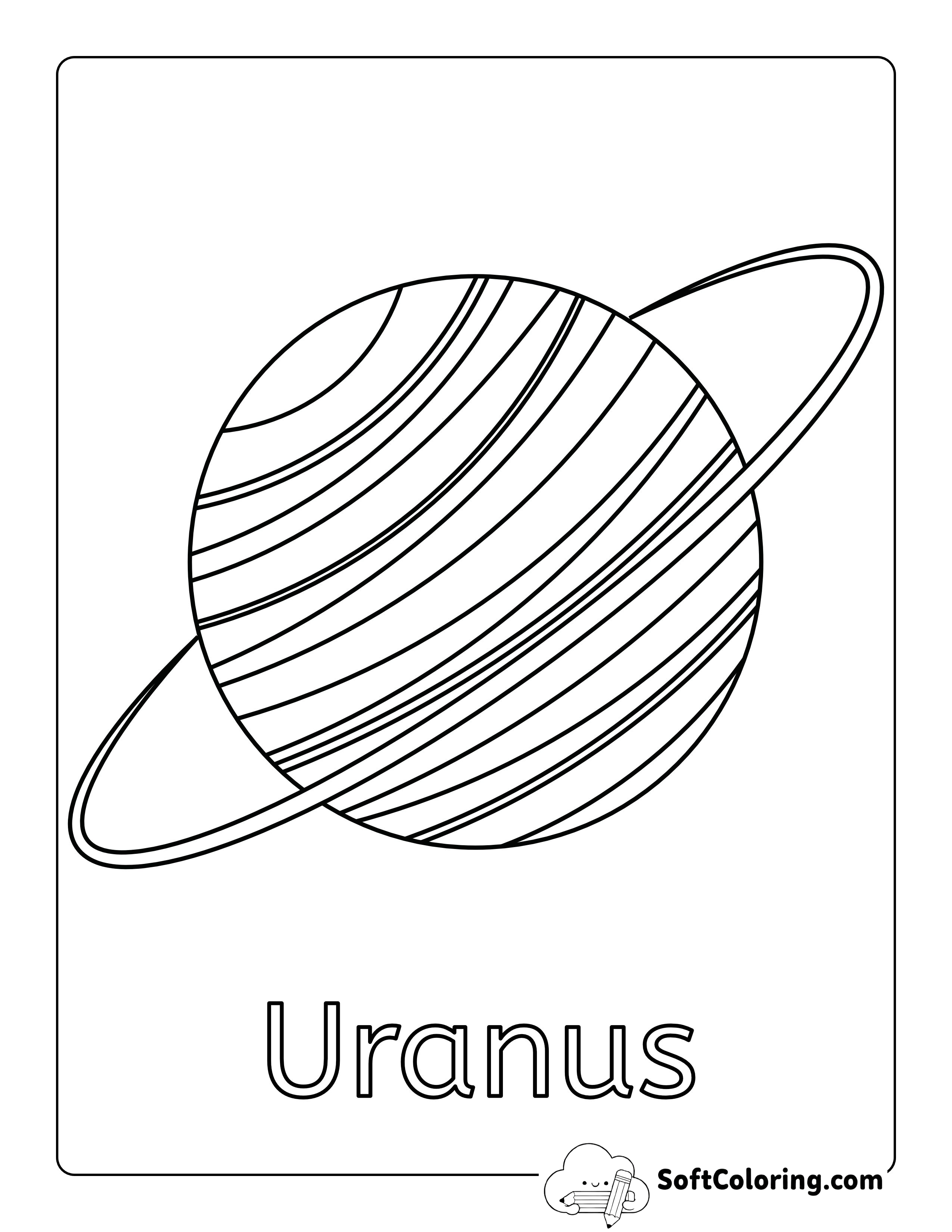 Uranus Coloring Sheet for Kids