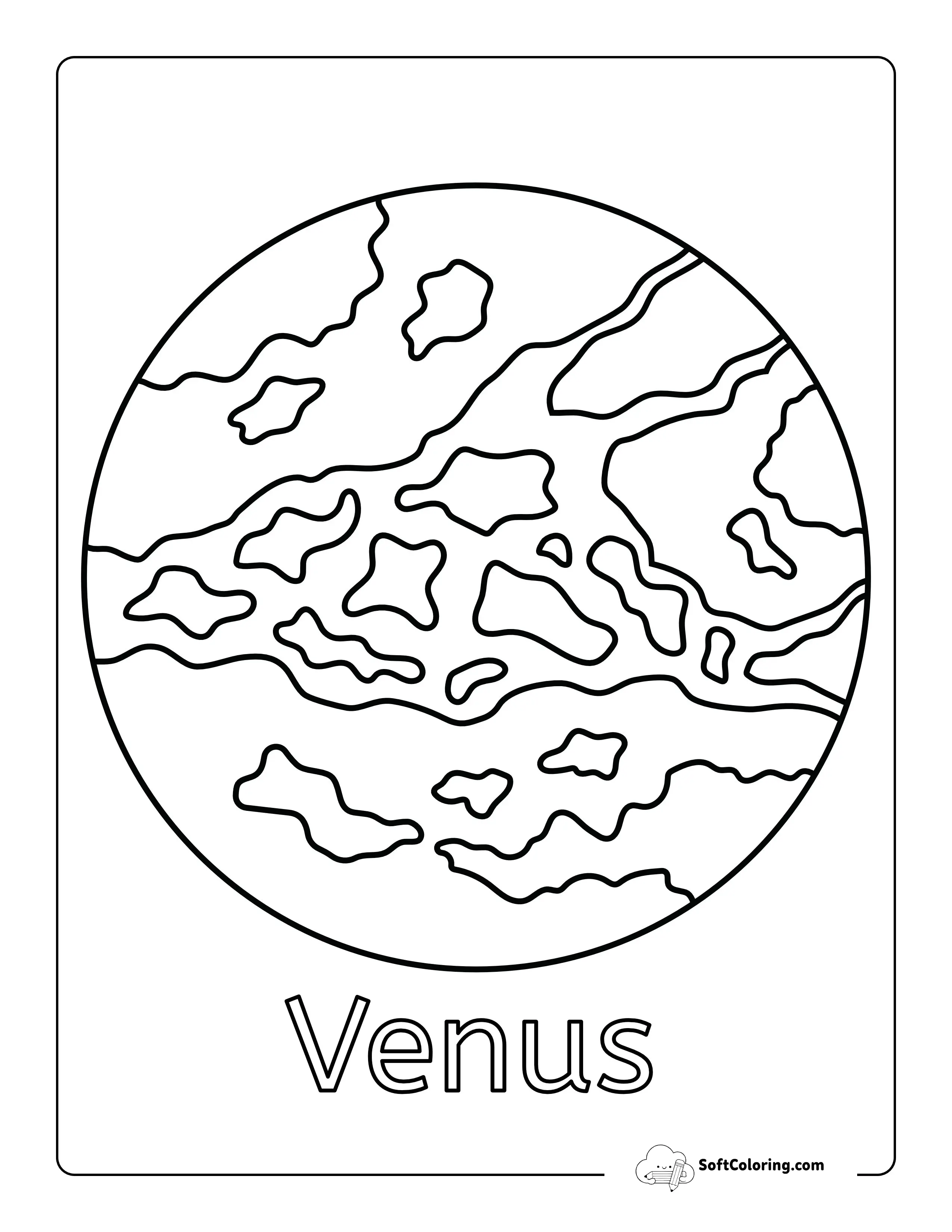 Venus Coloring Sheet For Kids