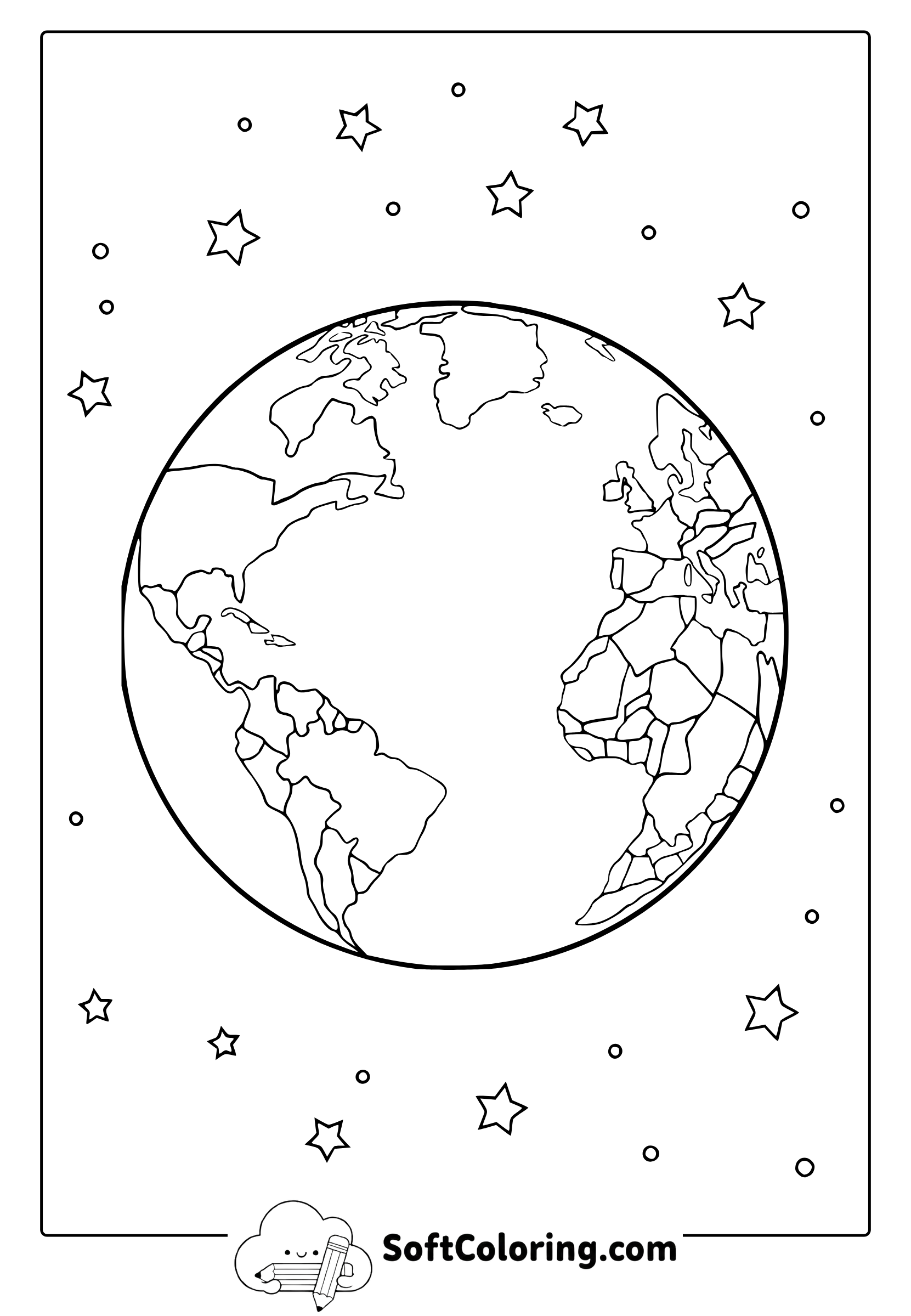 planet earth coloring page