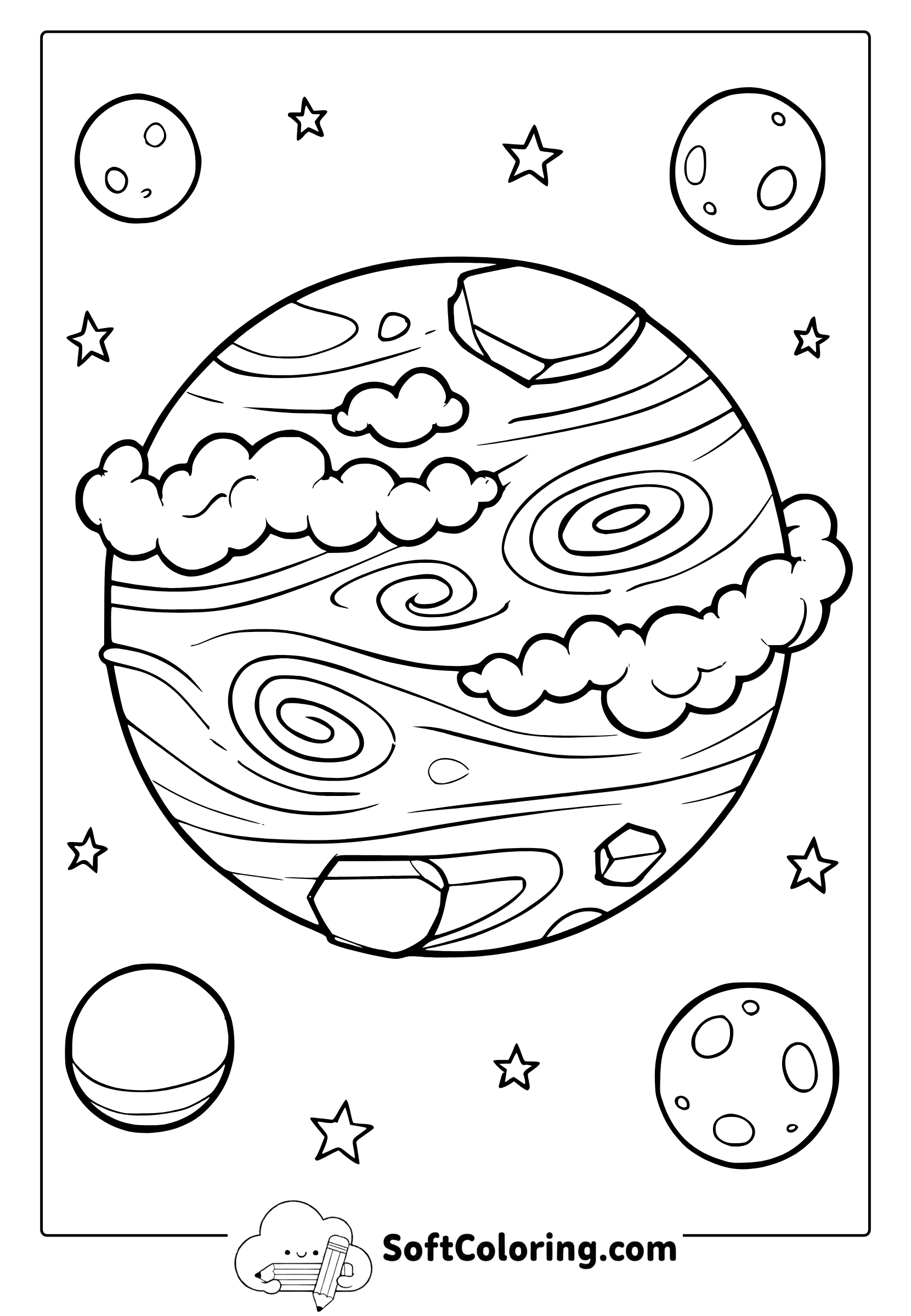 planet neptune coloring page
