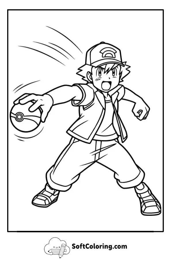 Pokemon Coloring Page Pokeball