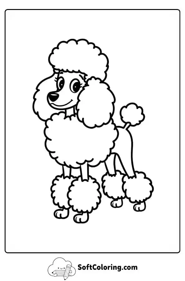 Poodle Dog Coloring Page
