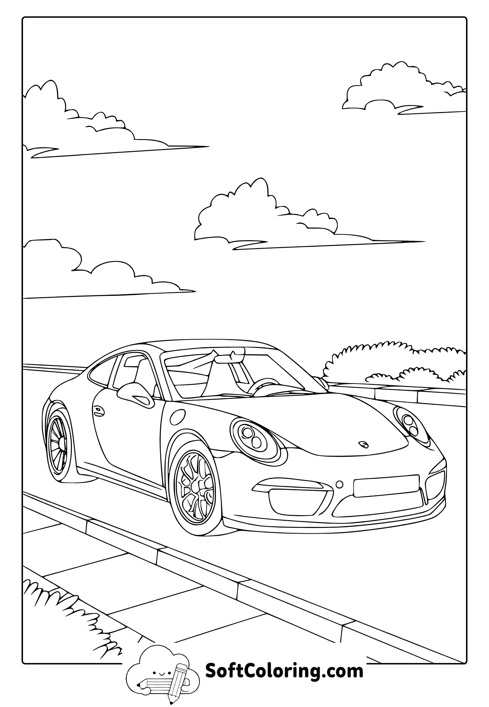 Porsche Coloring Page