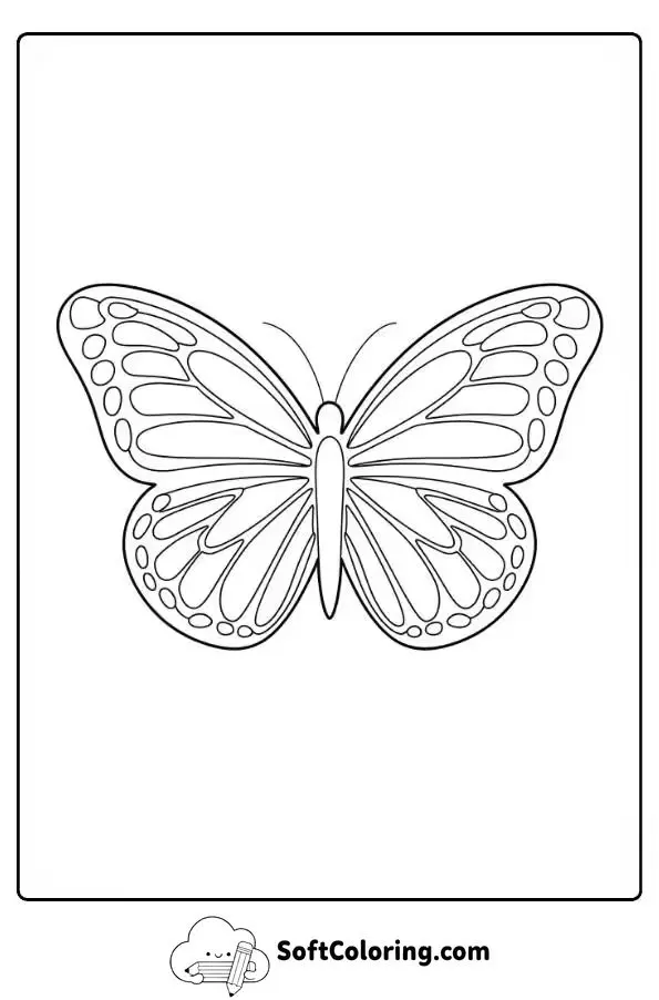Pretty Butterfly Coloring Page